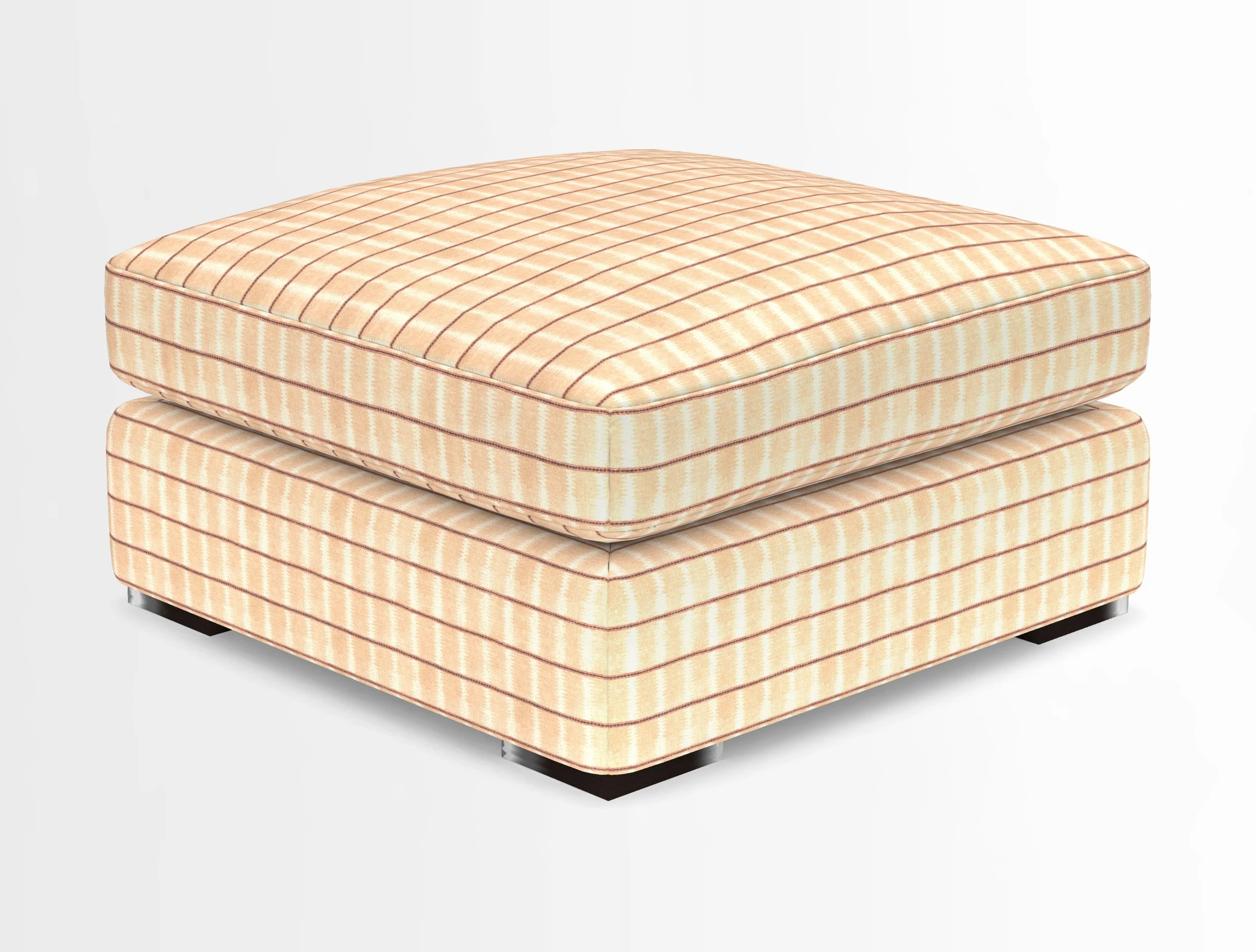 Stockbridge Combi Footstool in Two Tone Plain Biscuit