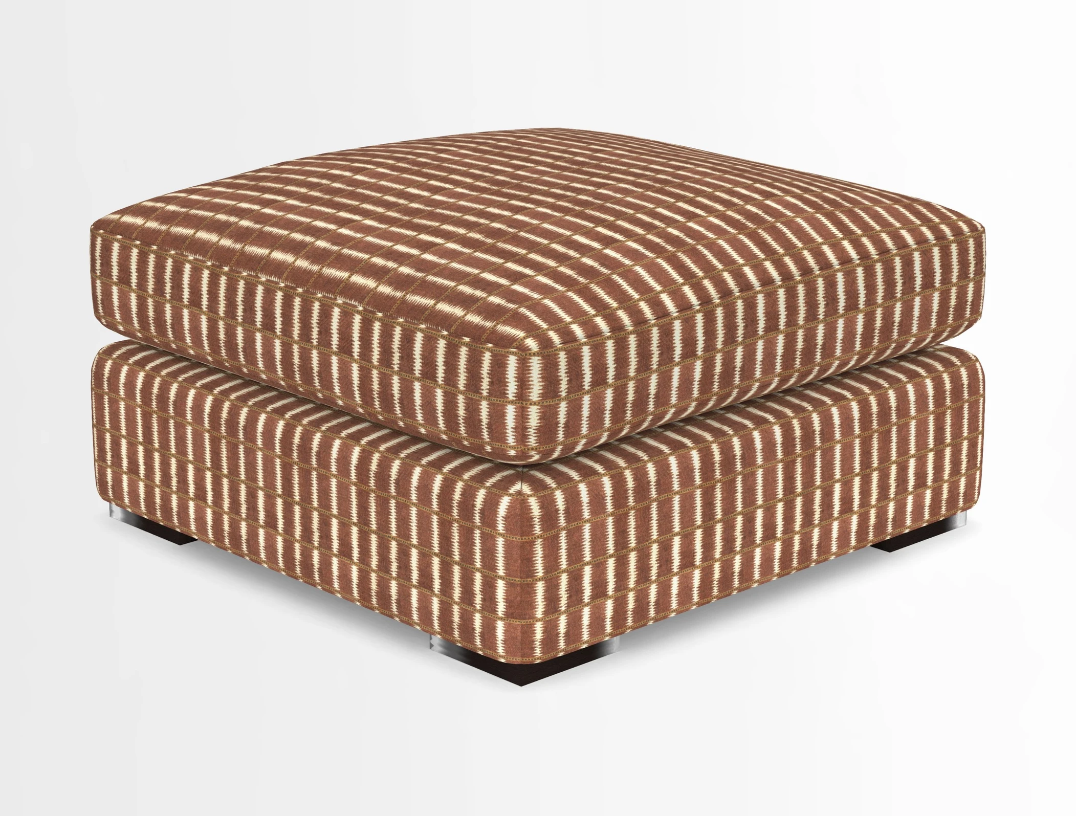 Stockbridge Combi Footstool in Two Tone Plain Biscuit