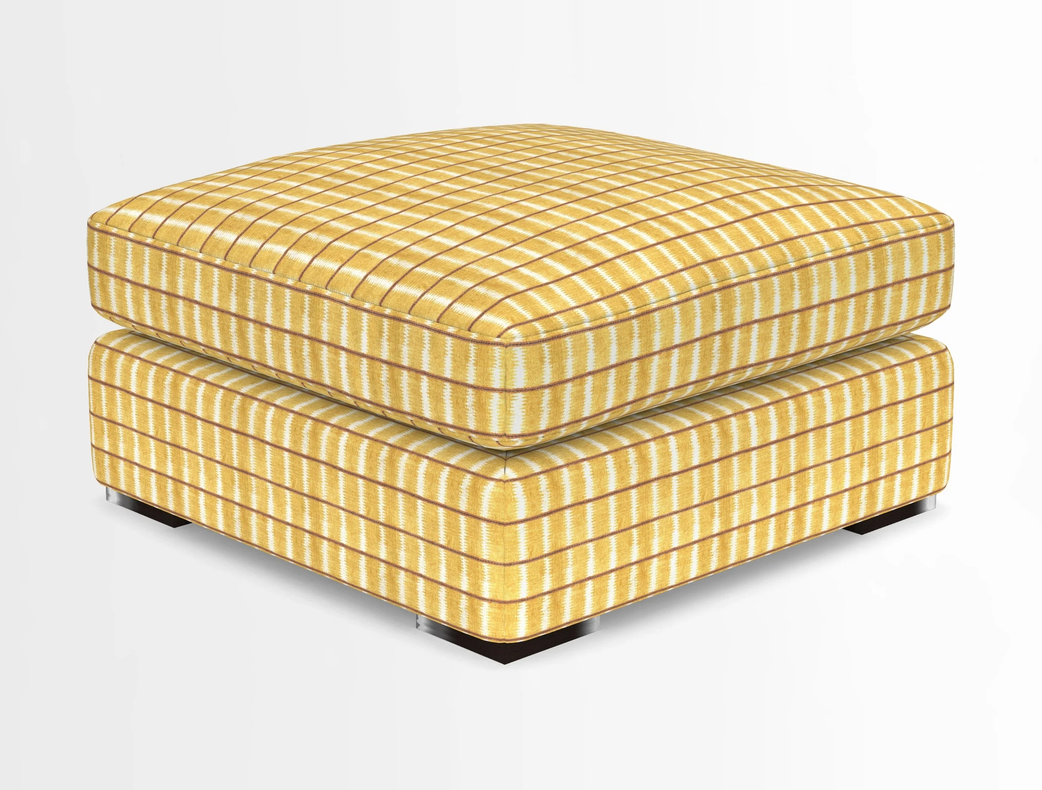 Stockbridge Combi Footstool in Two Tone Plain Biscuit