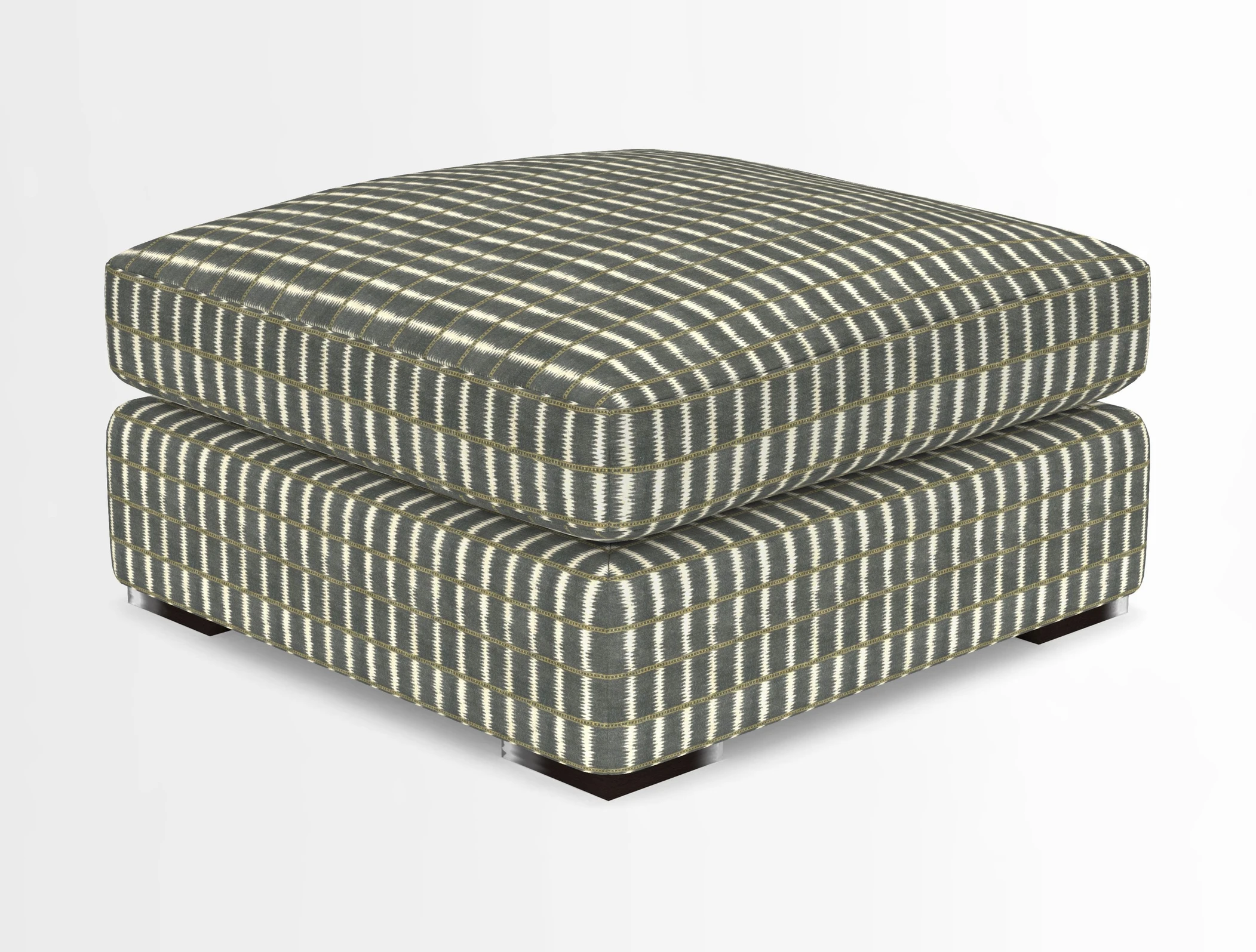 Stockbridge Combi Footstool in Two Tone Plain Biscuit
