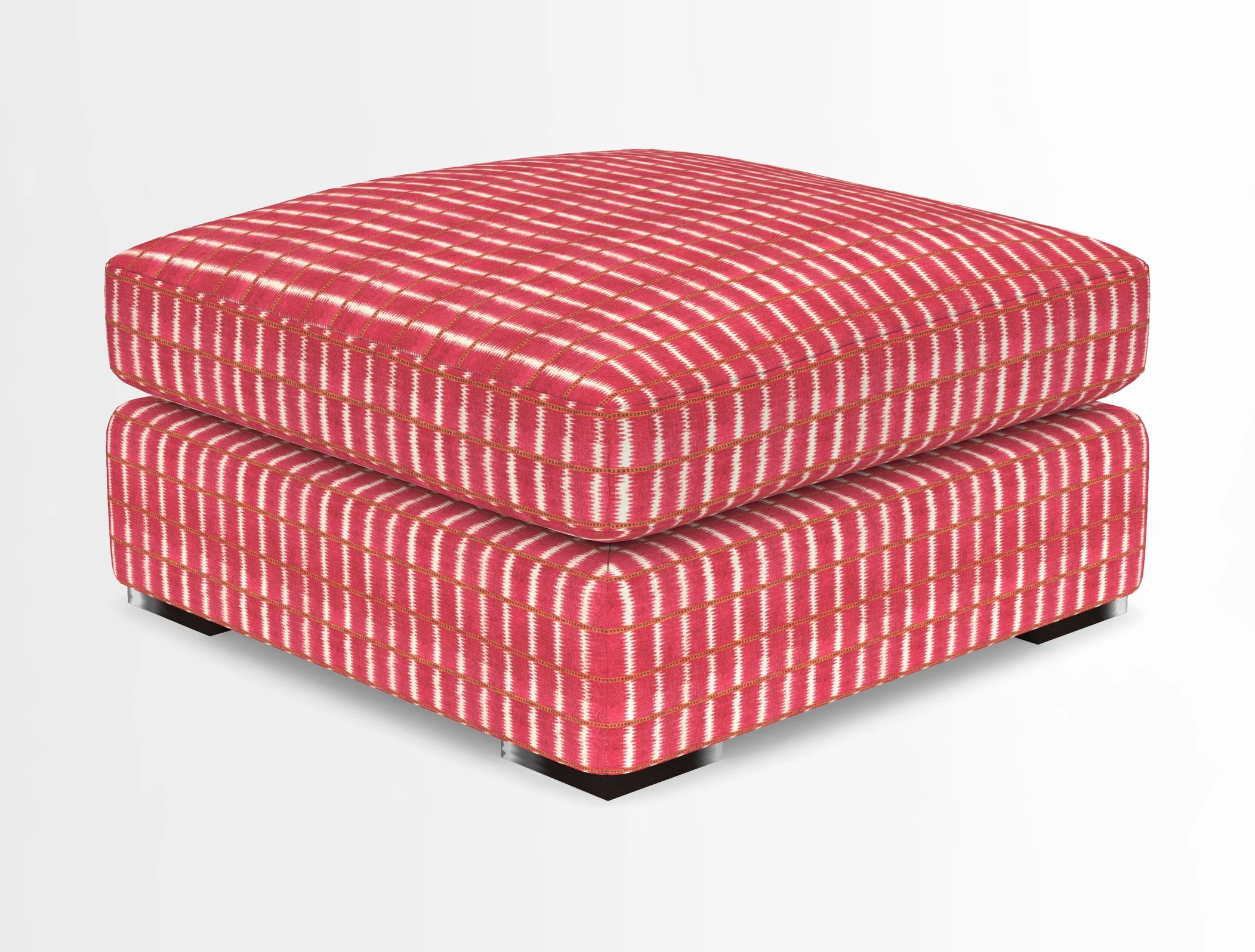 Stockbridge Combi Footstool in Two Tone Plain Biscuit