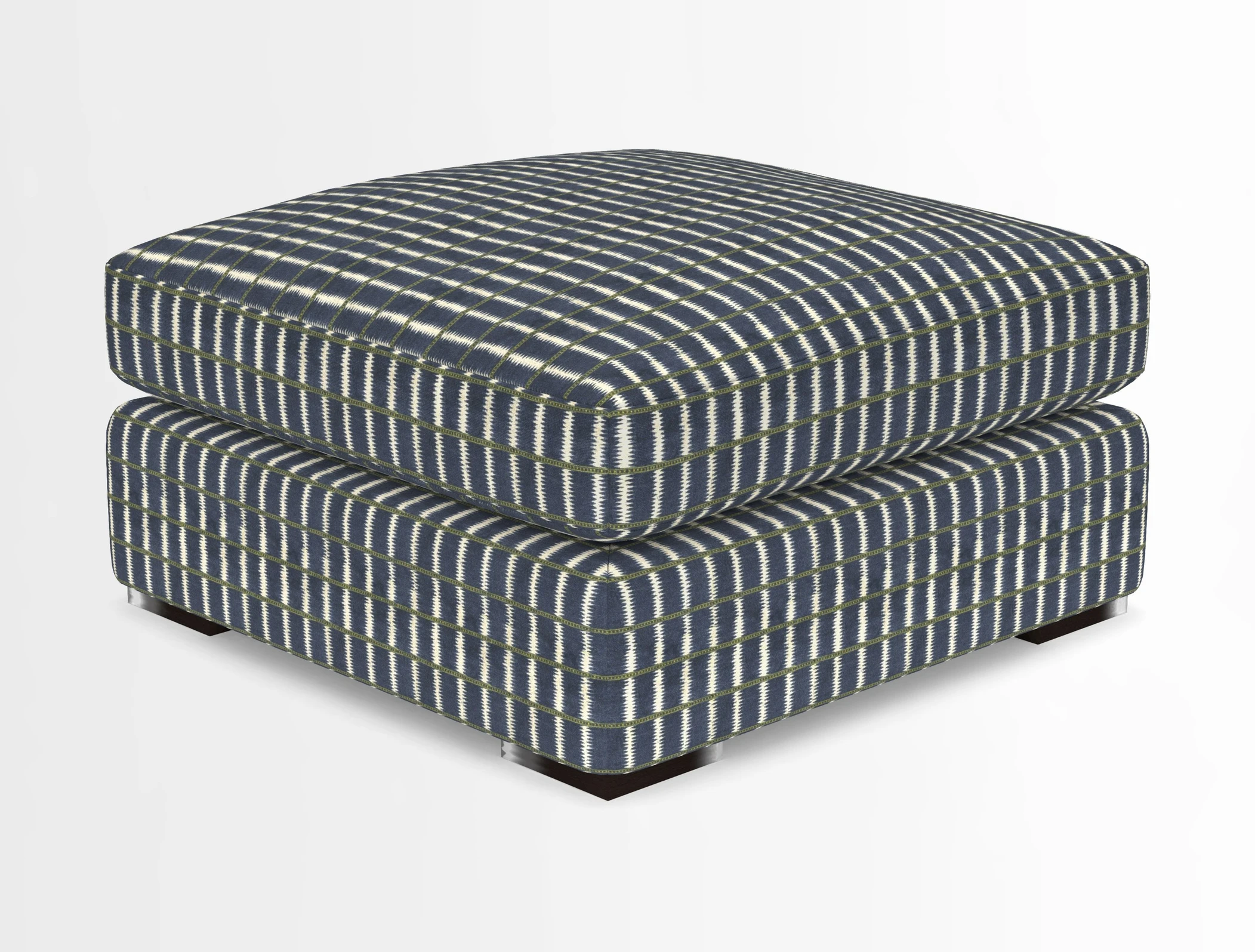 Stockbridge Combi Footstool in Two Tone Plain Biscuit