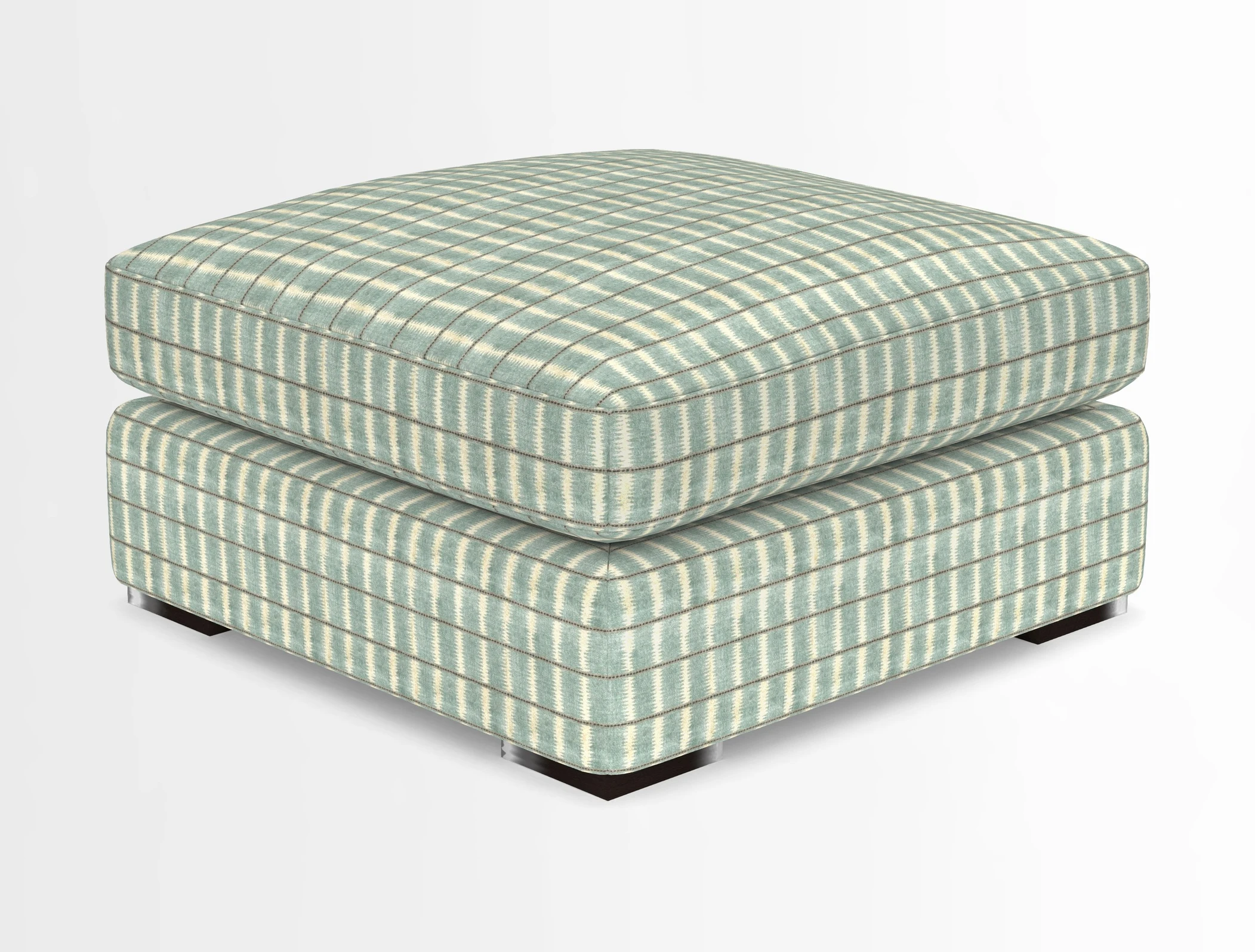 Stockbridge Combi Footstool in Two Tone Plain Biscuit