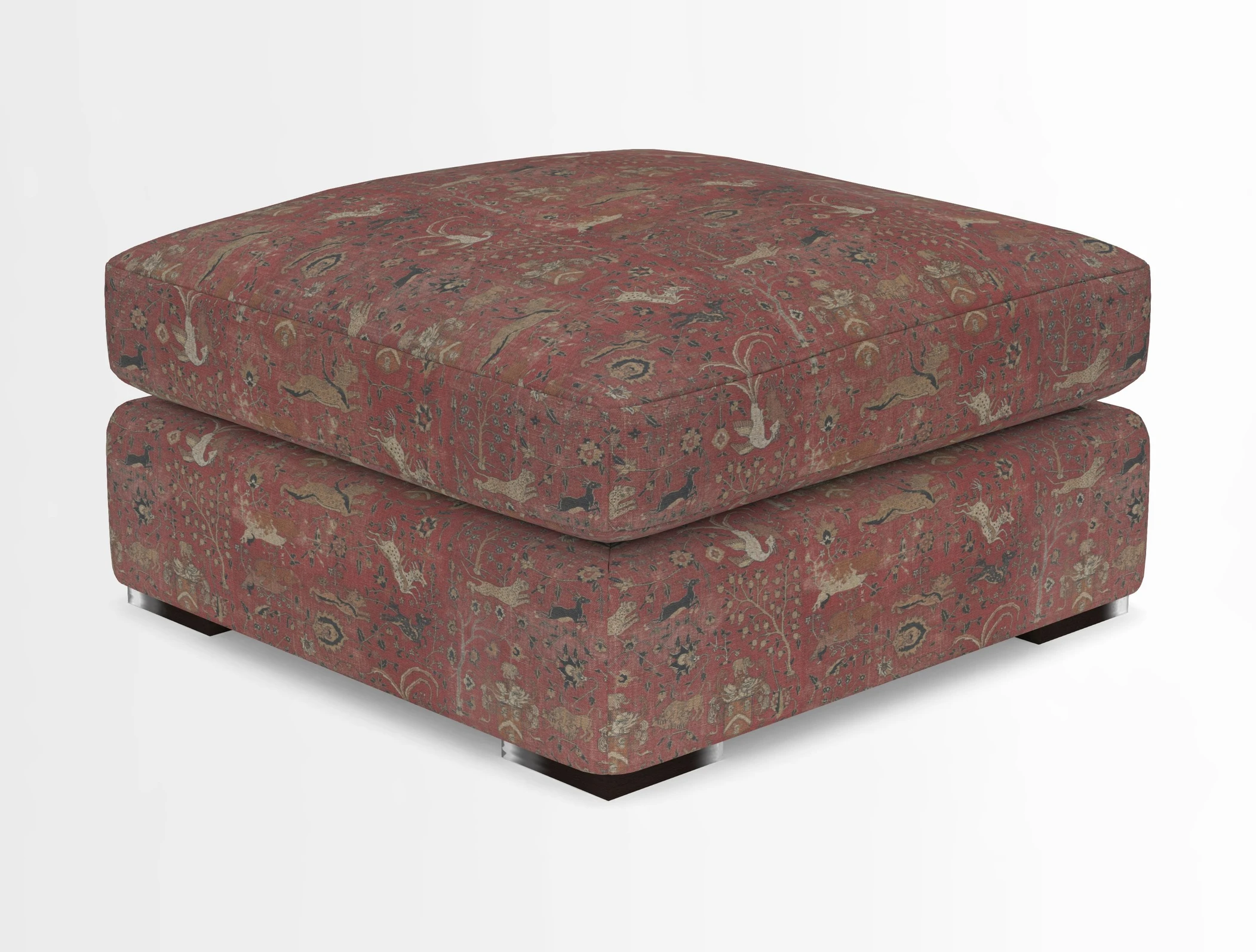 Stockbridge Combi Footstool in Two Tone Plain Biscuit
