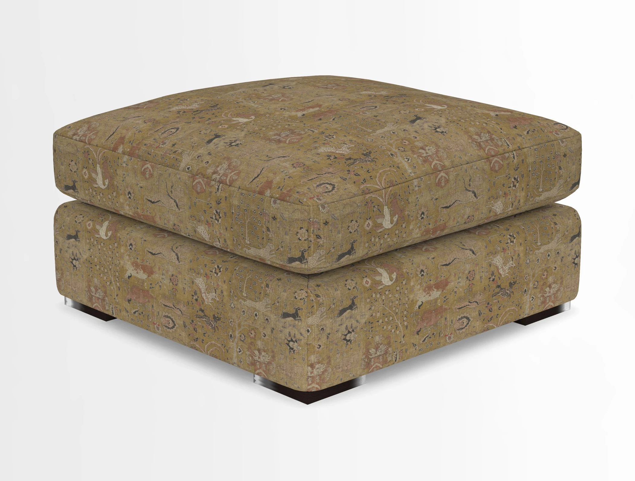 Stockbridge Combi Footstool in Two Tone Plain Biscuit
