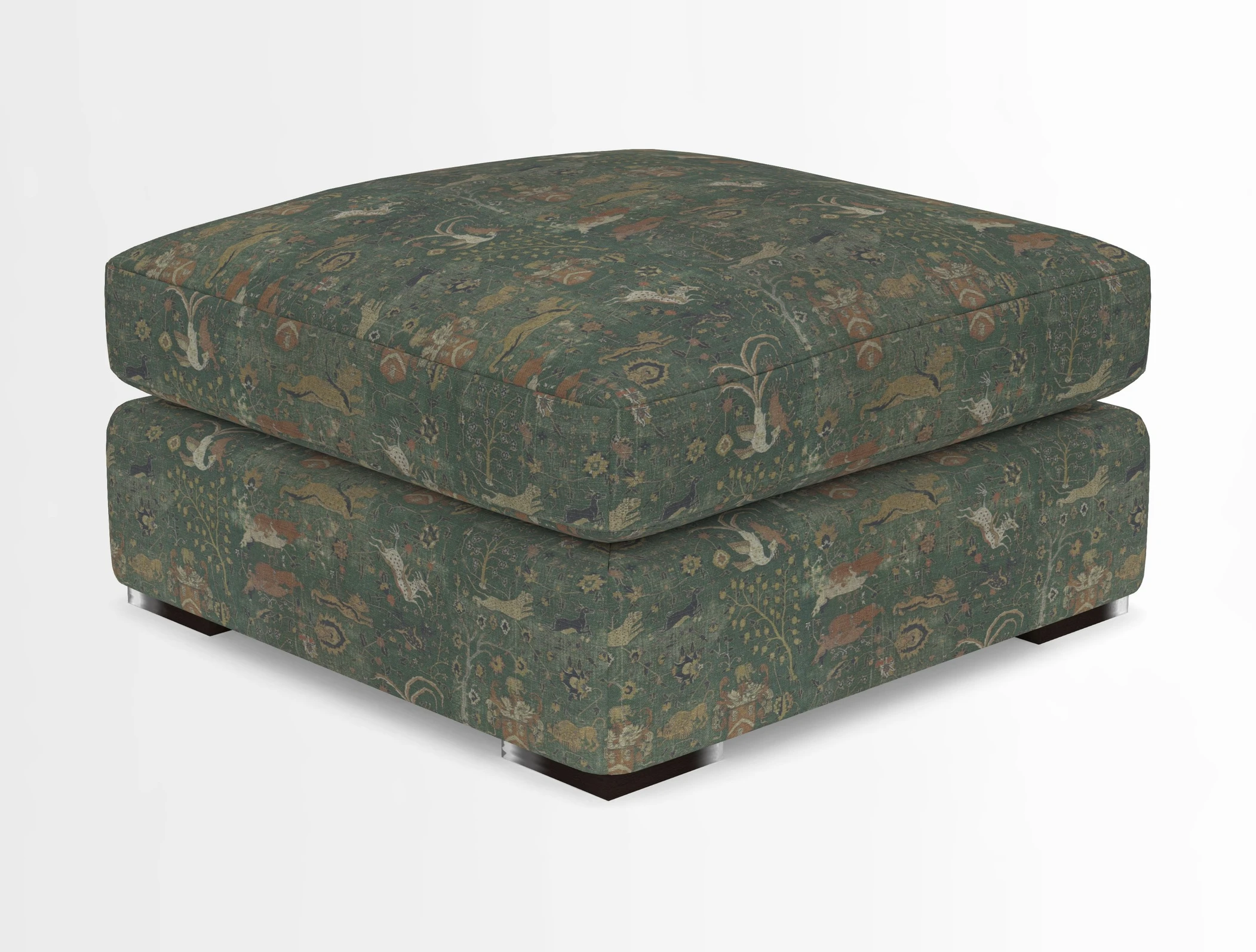 Stockbridge Combi Footstool in Two Tone Plain Biscuit