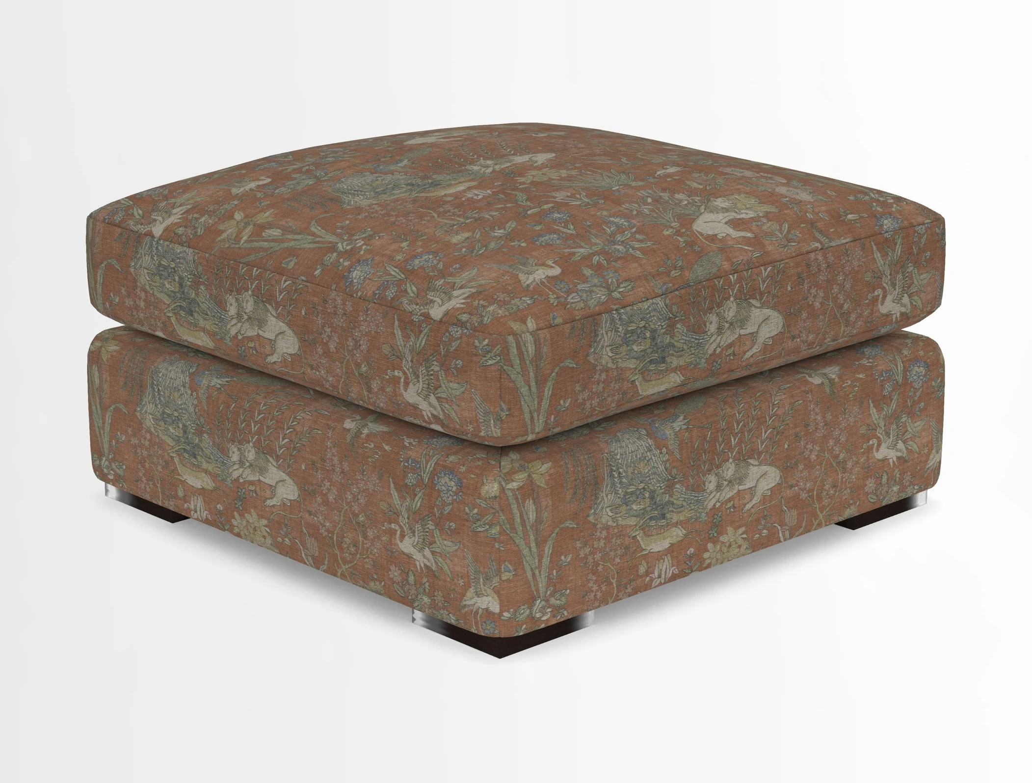 Stockbridge Combi Footstool in Two Tone Plain Biscuit