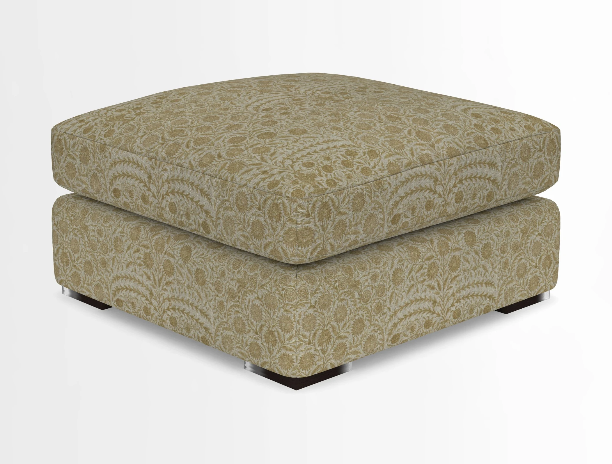 Stockbridge Combi Footstool in Two Tone Plain Biscuit