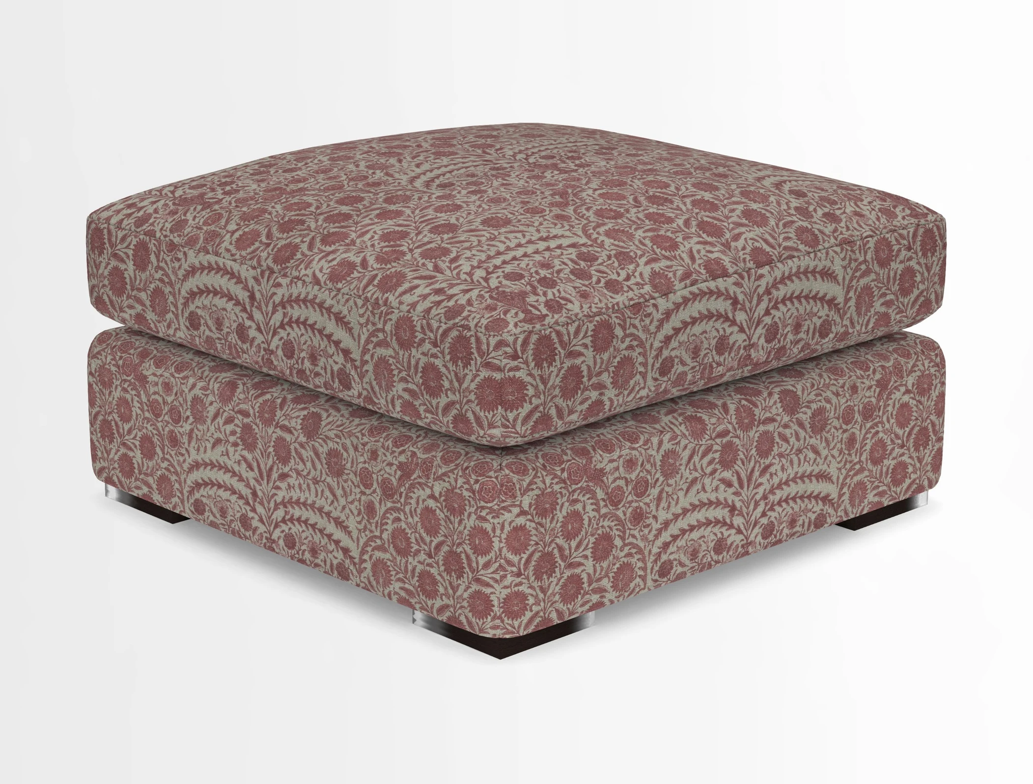 Stockbridge Combi Footstool in Two Tone Plain Biscuit