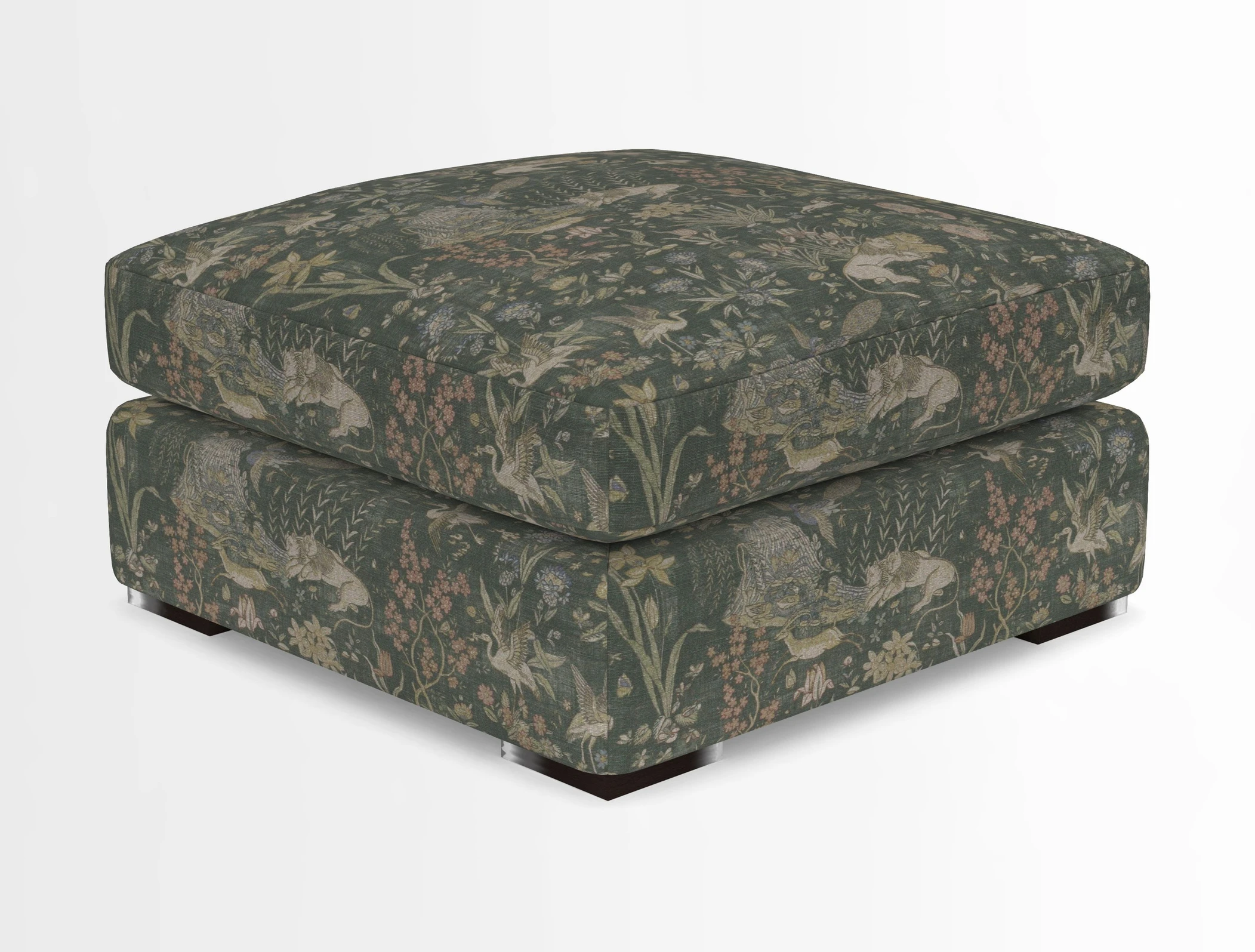 Stockbridge Combi Footstool in Two Tone Plain Biscuit