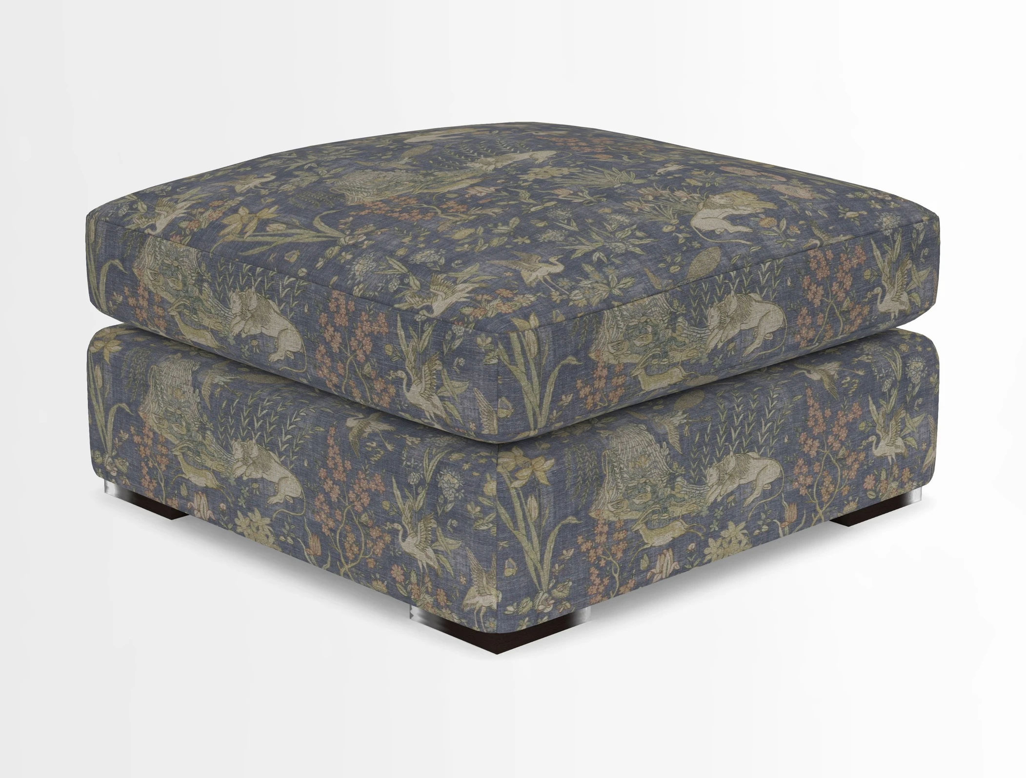 Stockbridge Combi Footstool in Two Tone Plain Biscuit