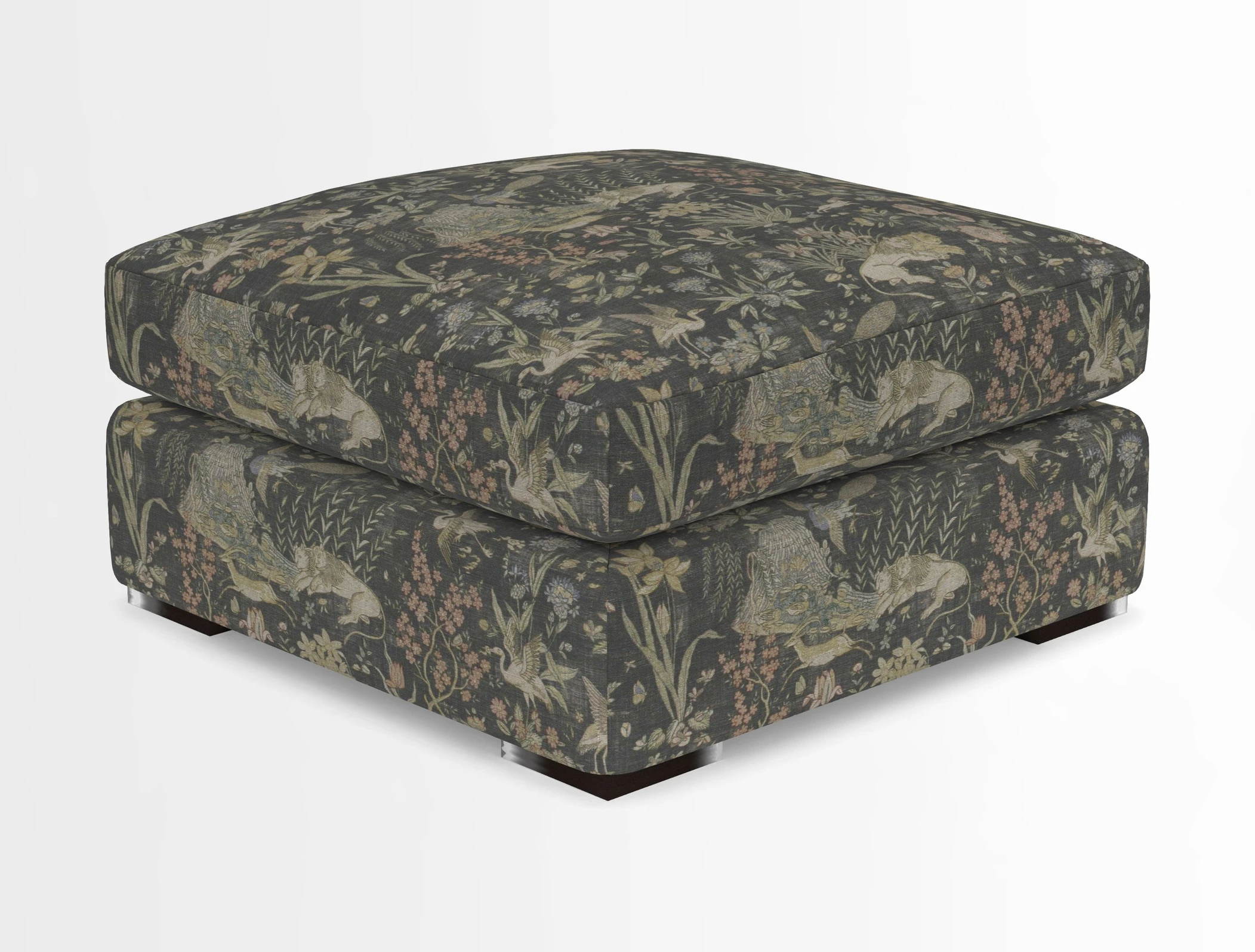 Stockbridge Combi Footstool in Two Tone Plain Biscuit