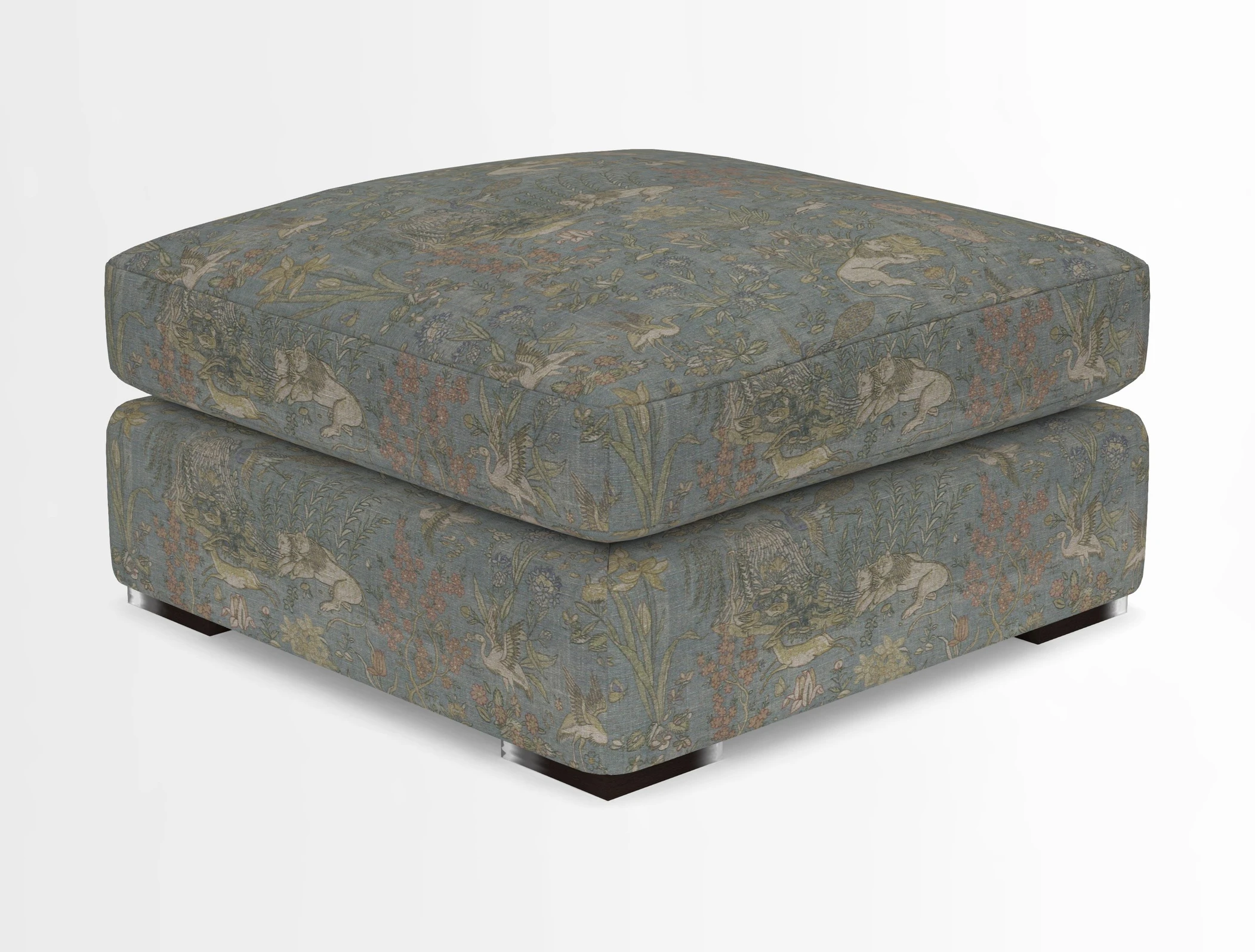 Stockbridge Combi Footstool in Two Tone Plain Biscuit