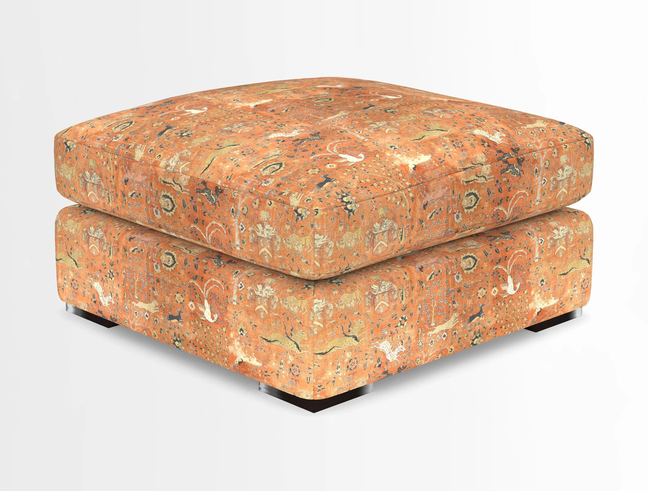 Stockbridge Combi Footstool in Two Tone Plain Biscuit