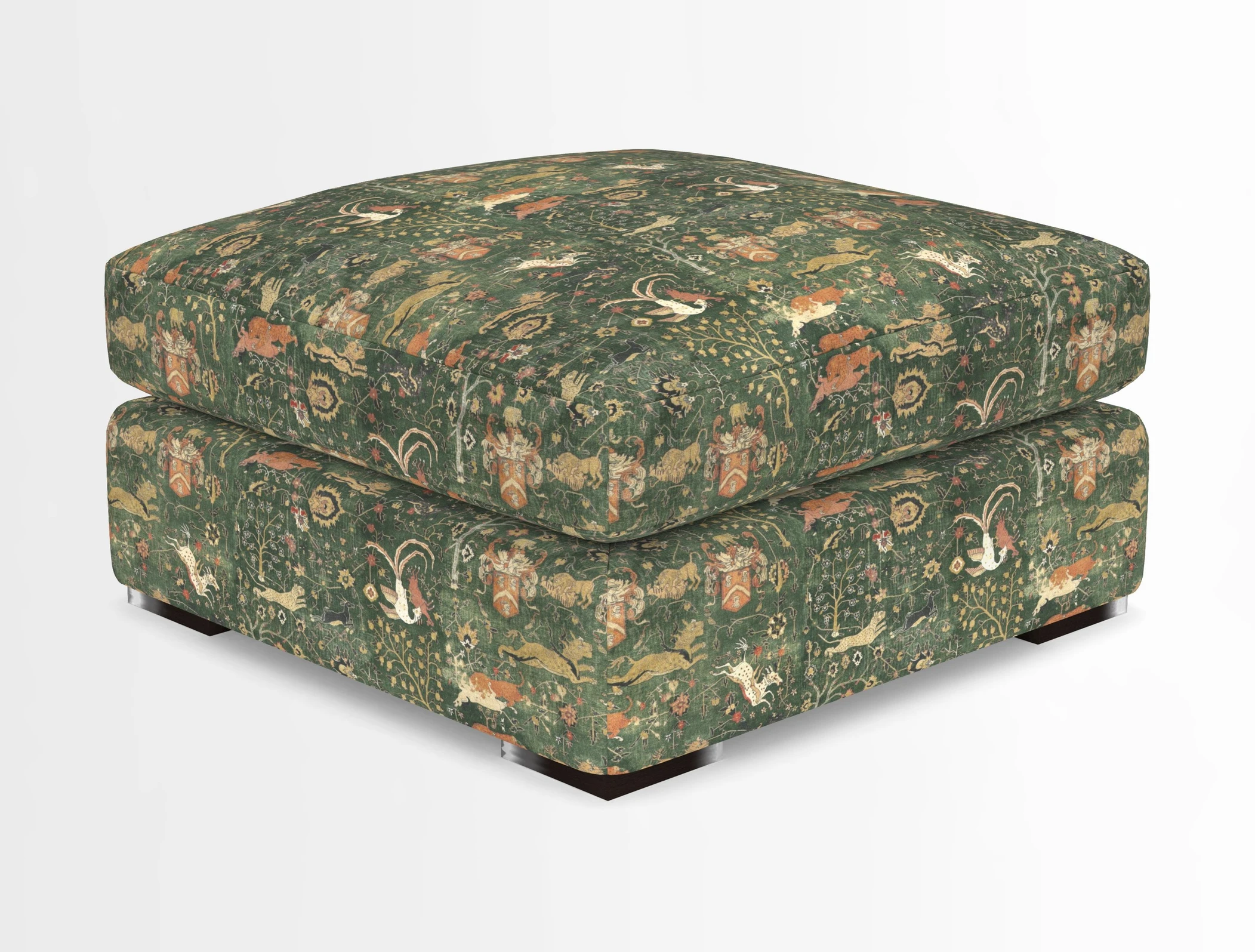 Stockbridge Combi Footstool in Two Tone Plain Biscuit