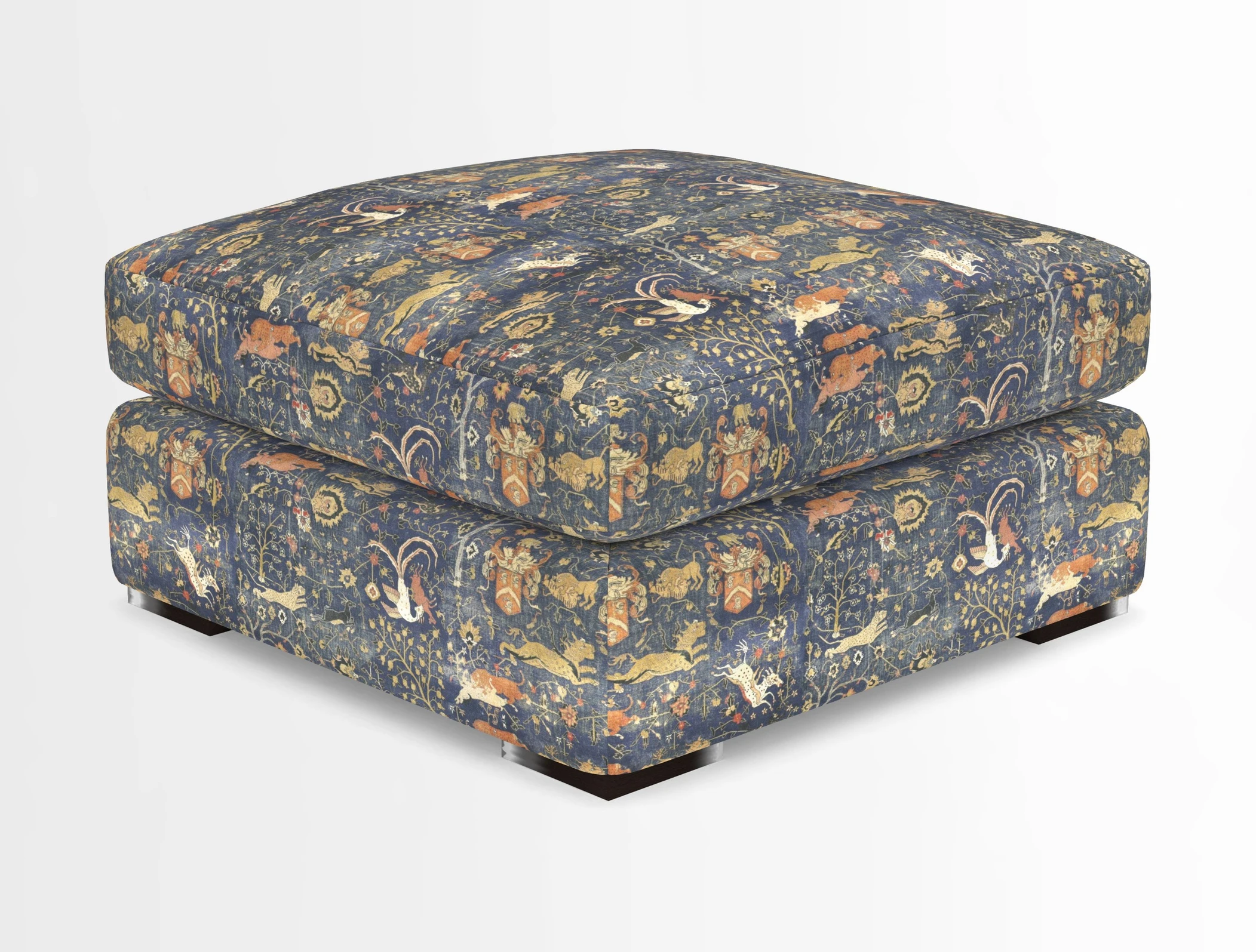 Stockbridge Combi Footstool in Two Tone Plain Biscuit
