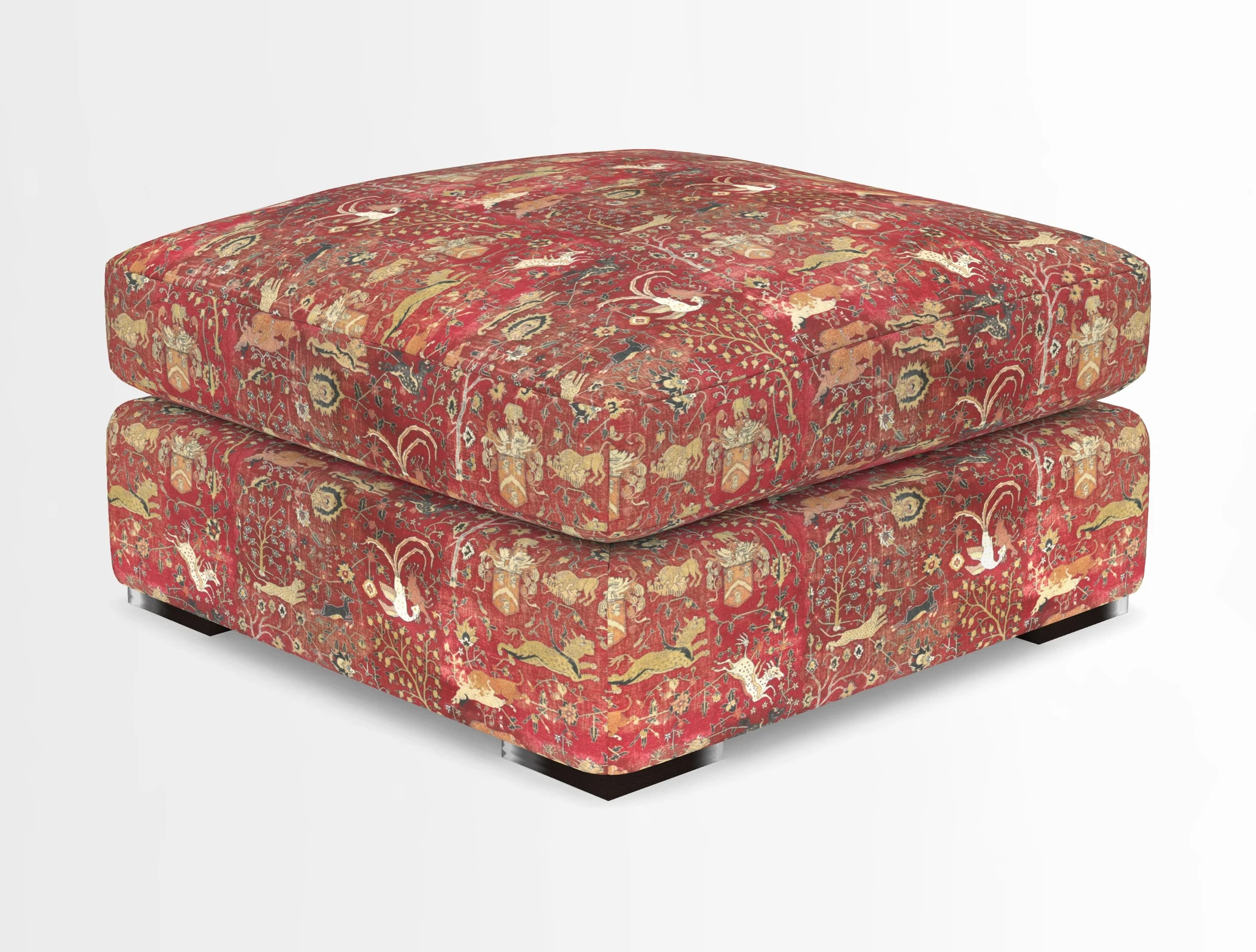 Stockbridge Combi Footstool in Two Tone Plain Biscuit