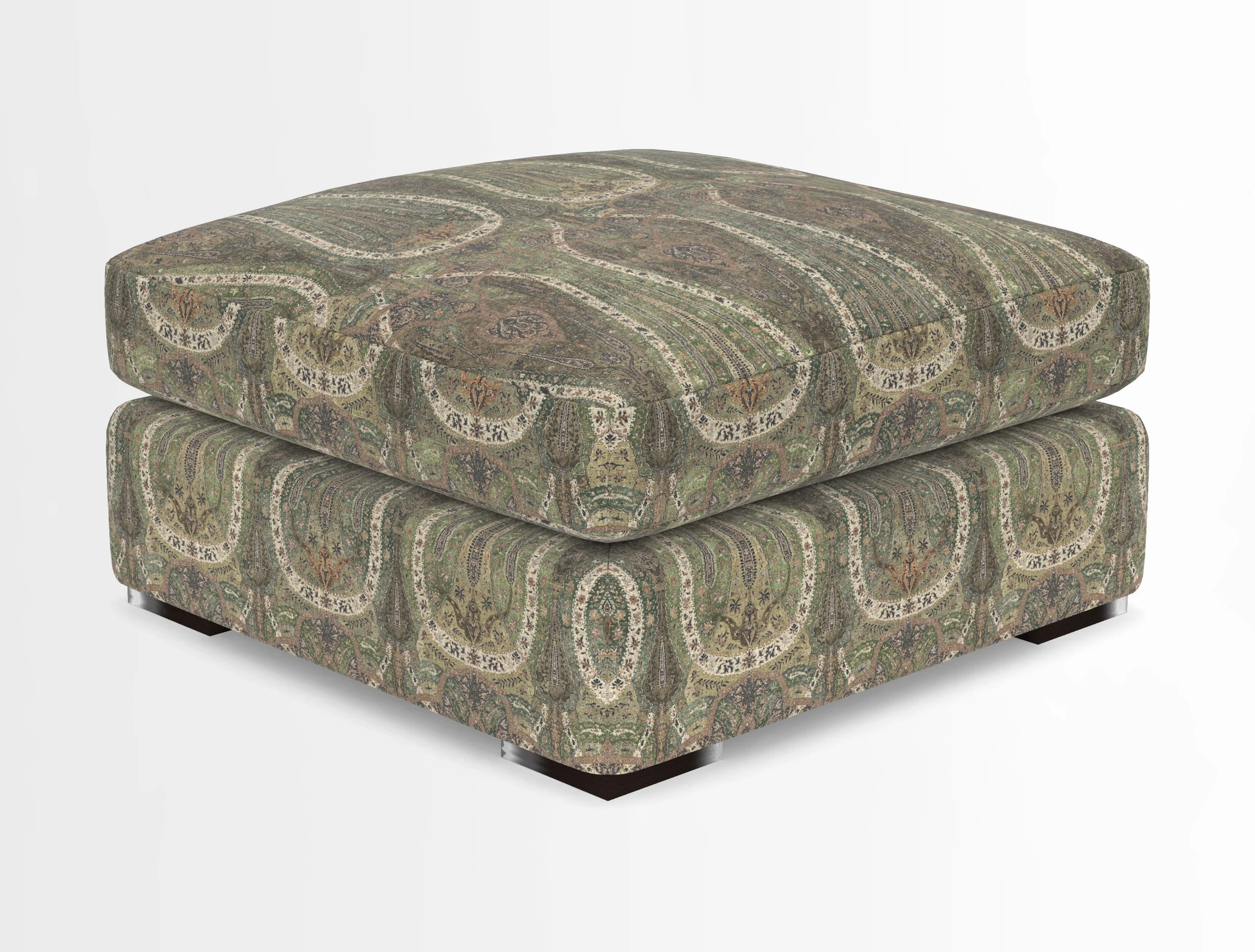 Stockbridge Combi Footstool in Two Tone Plain Biscuit