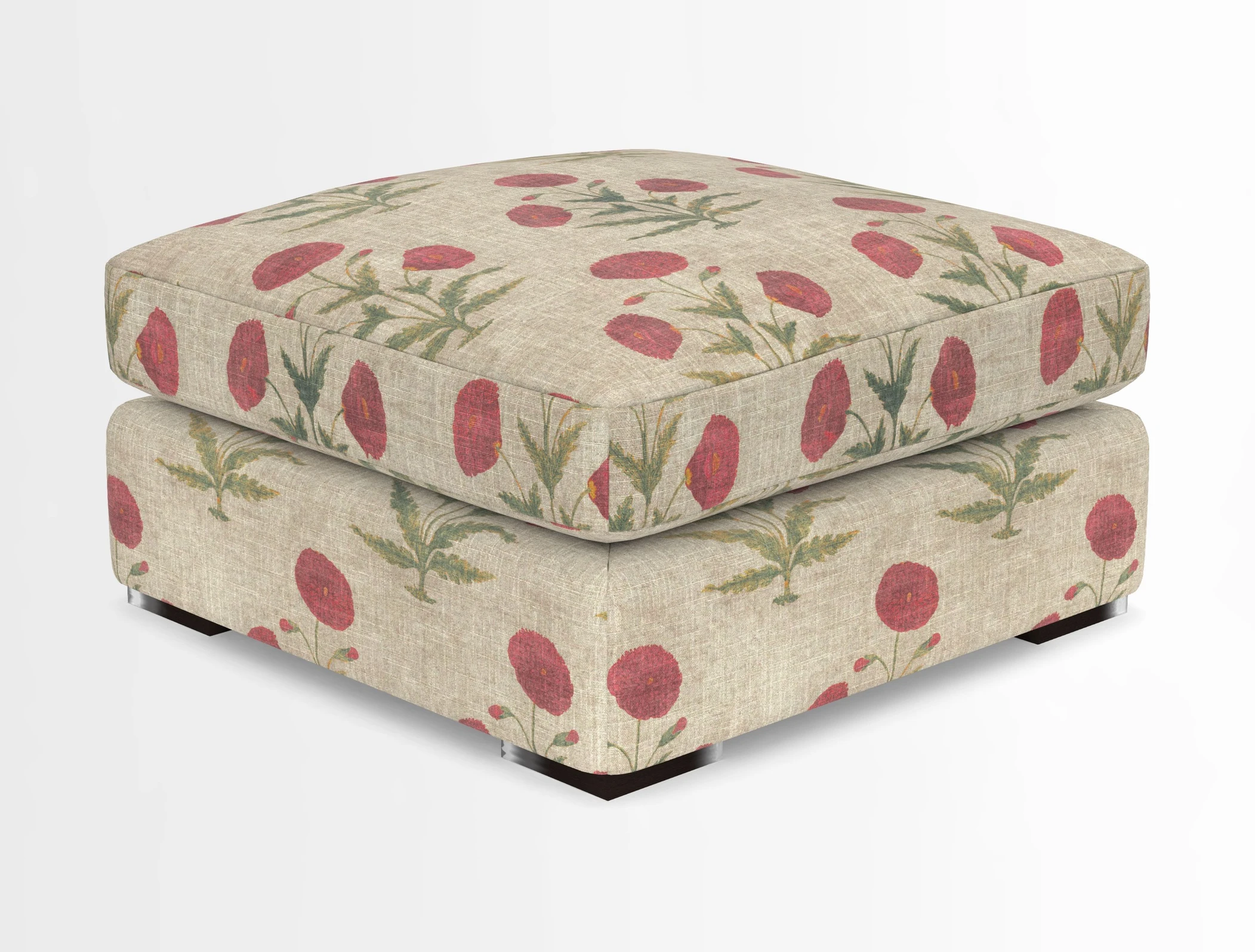 Stockbridge Combi Footstool in Two Tone Plain Biscuit
