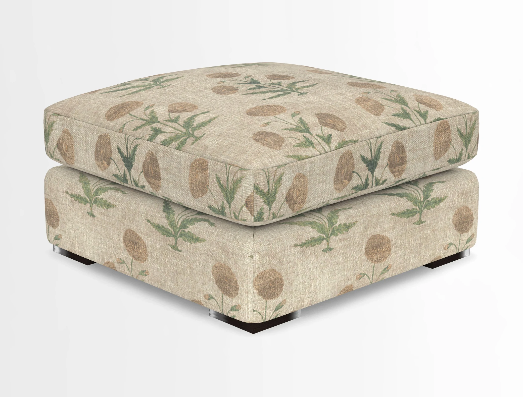 Stockbridge Combi Footstool in Two Tone Plain Biscuit