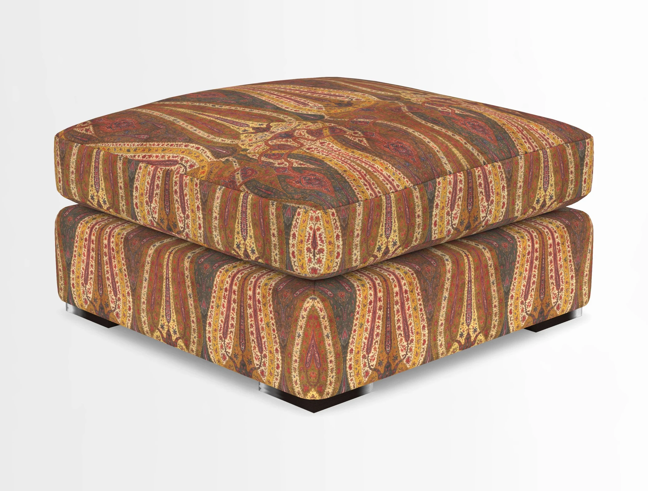 Stockbridge Combi Footstool in Two Tone Plain Biscuit