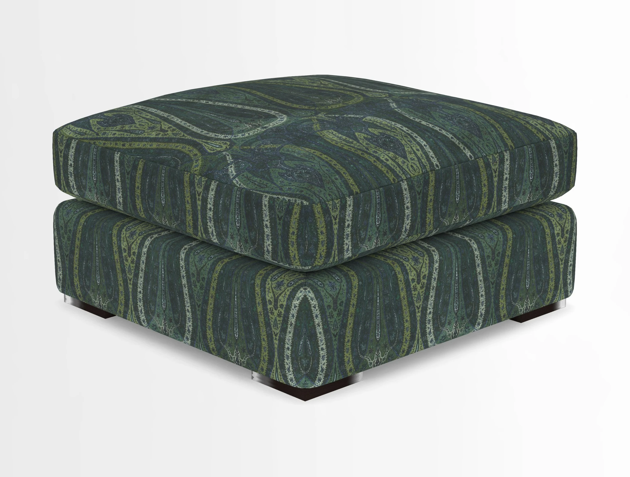 Stockbridge Combi Footstool in Two Tone Plain Biscuit