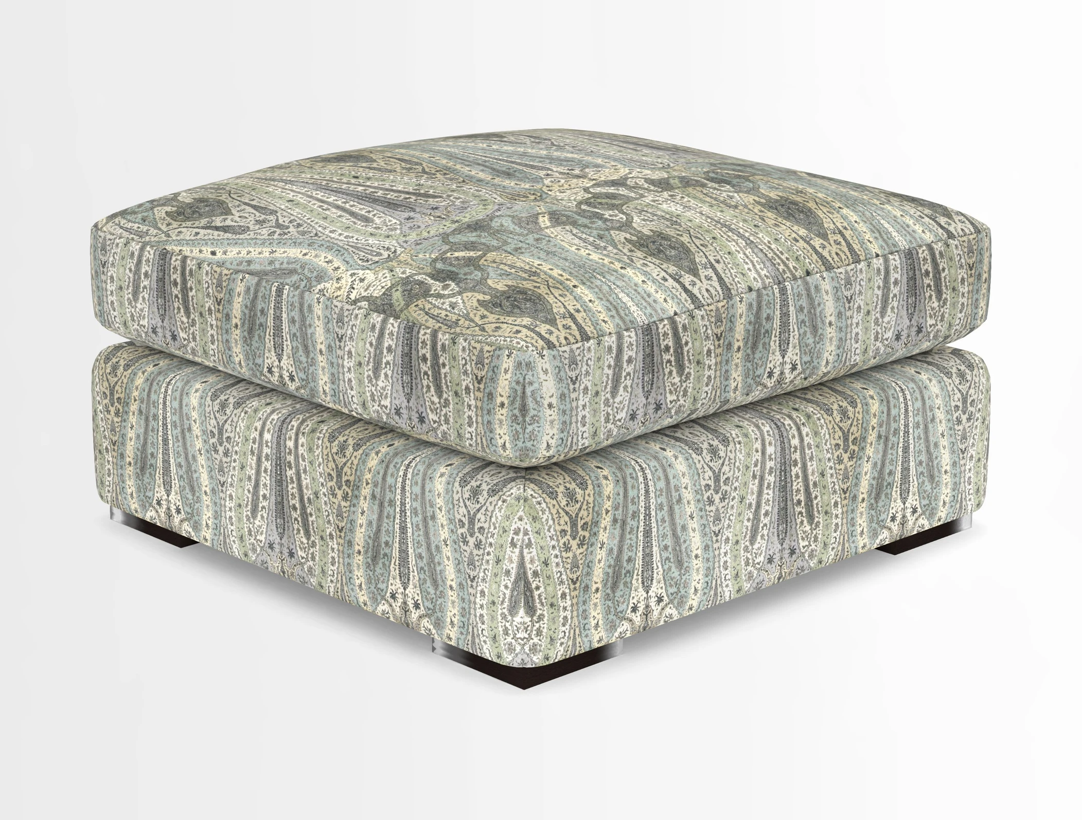 Stockbridge Combi Footstool in Two Tone Plain Biscuit
