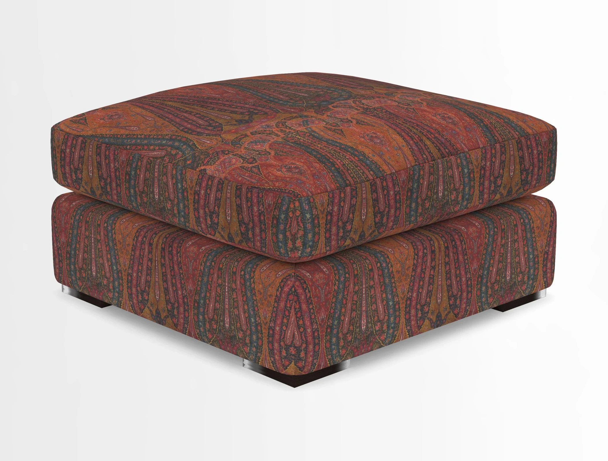 Stockbridge Combi Footstool in Two Tone Plain Biscuit