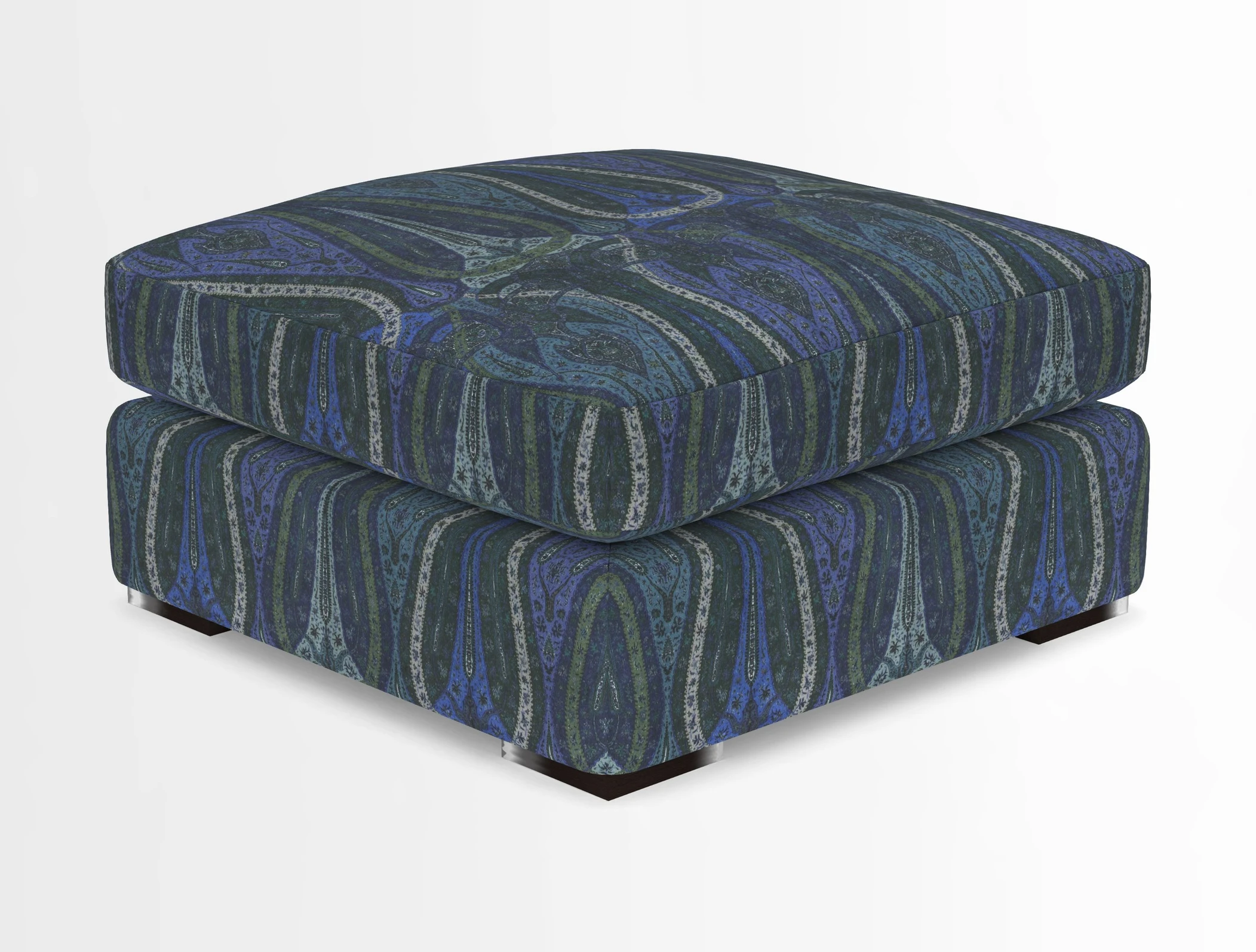 Stockbridge Combi Footstool in Two Tone Plain Biscuit