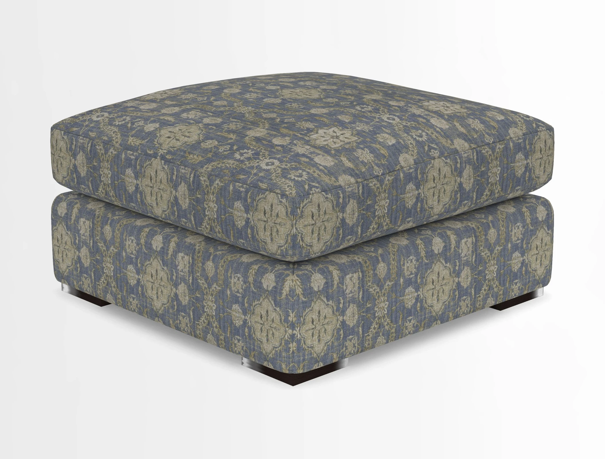 Stockbridge Combi Footstool in Two Tone Plain Biscuit