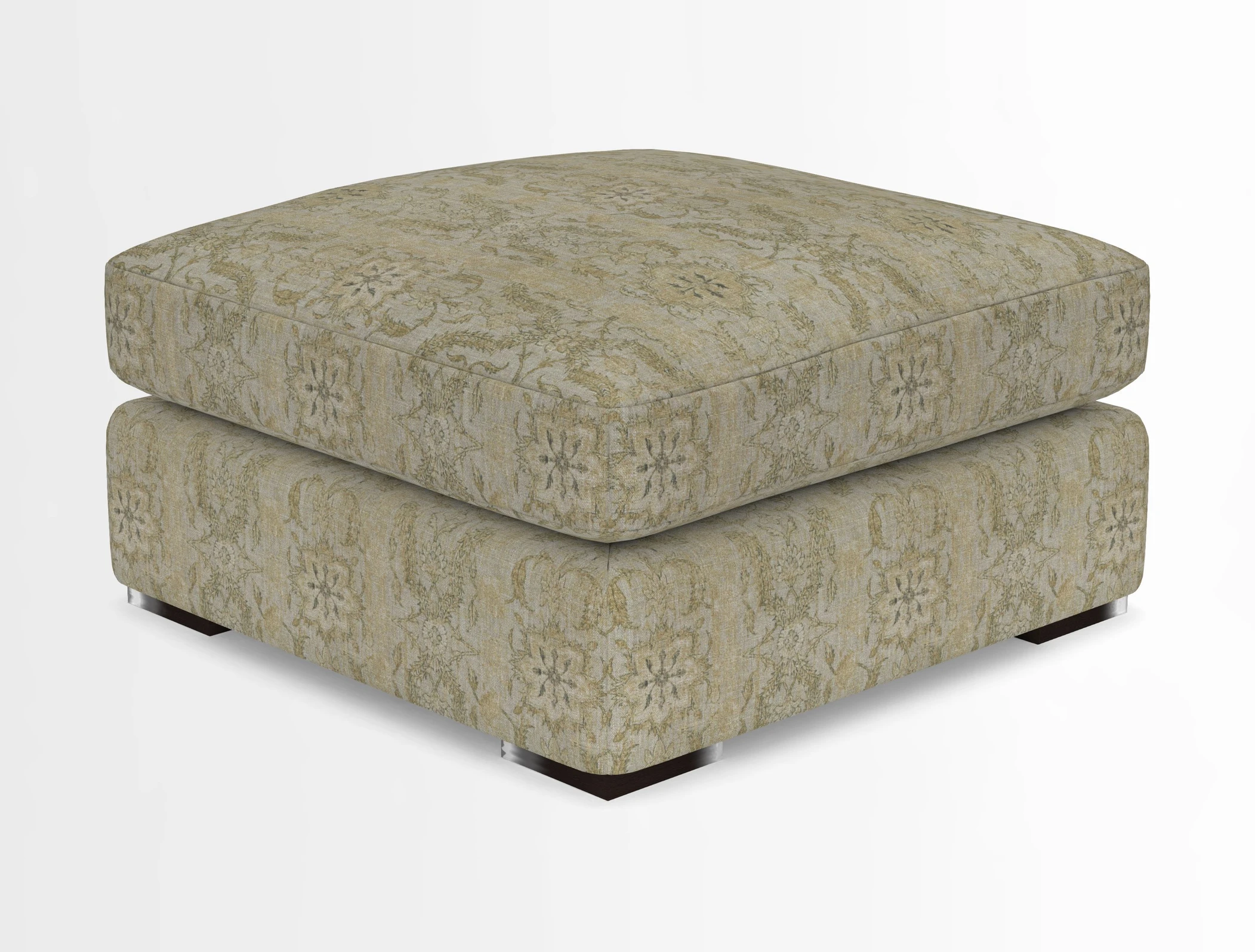 Stockbridge Combi Footstool in Two Tone Plain Biscuit