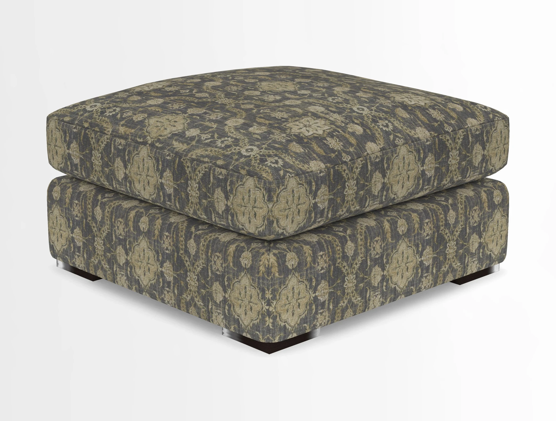 Stockbridge Combi Footstool in Two Tone Plain Biscuit