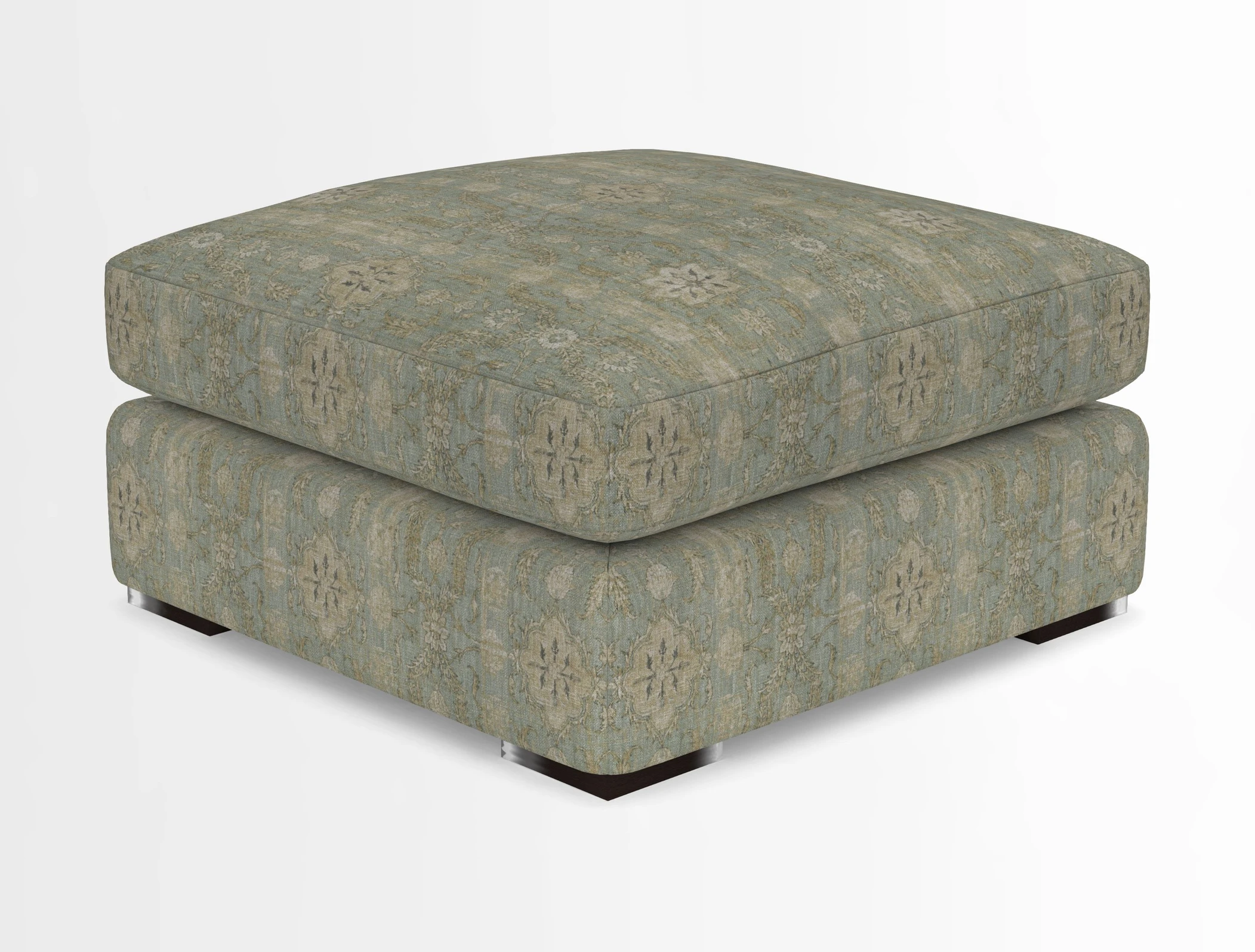 Stockbridge Combi Footstool in Two Tone Plain Biscuit