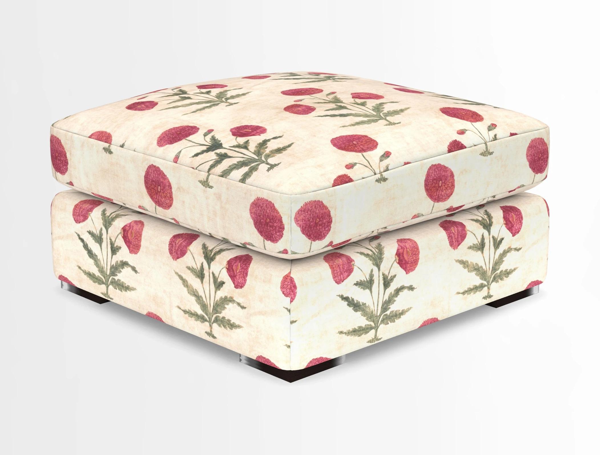 Stockbridge Combi Footstool in Two Tone Plain Biscuit