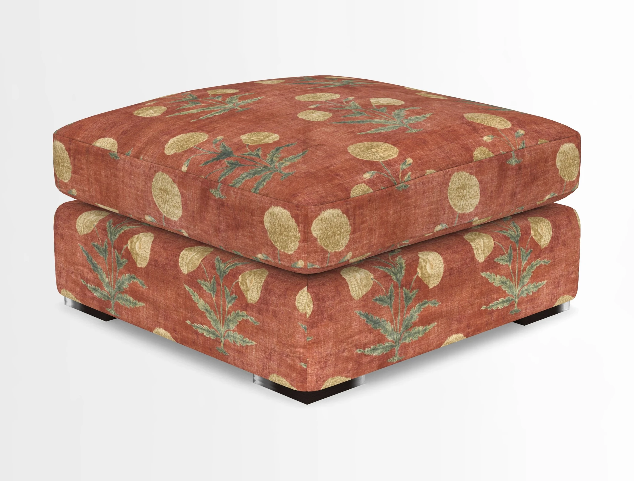 Stockbridge Combi Footstool in Two Tone Plain Biscuit
