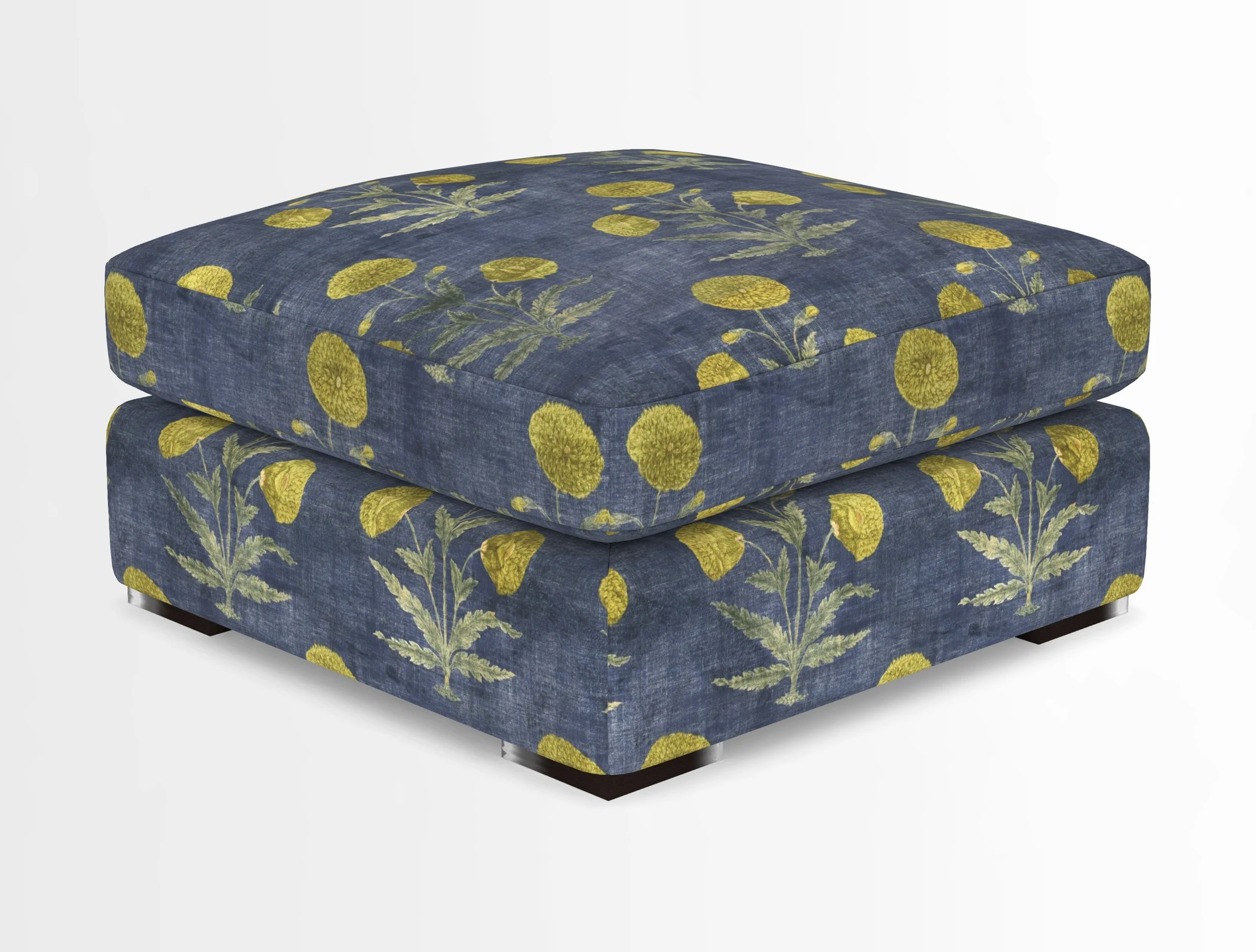 Stockbridge Combi Footstool in Two Tone Plain Biscuit
