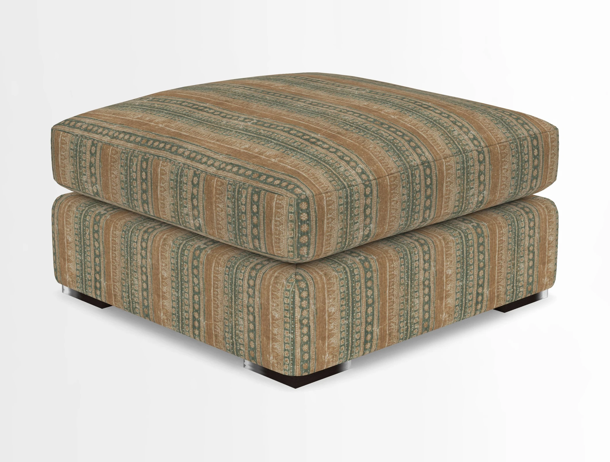 Stockbridge Combi Footstool in Two Tone Plain Biscuit