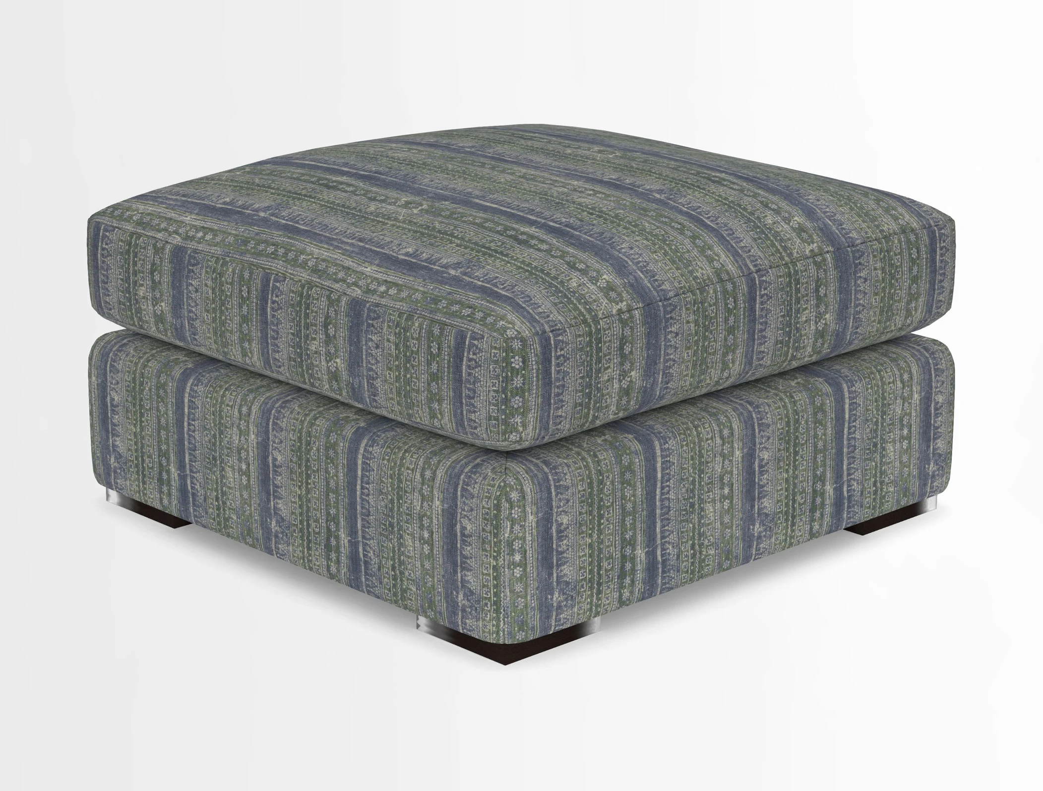 Stockbridge Combi Footstool in Two Tone Plain Biscuit