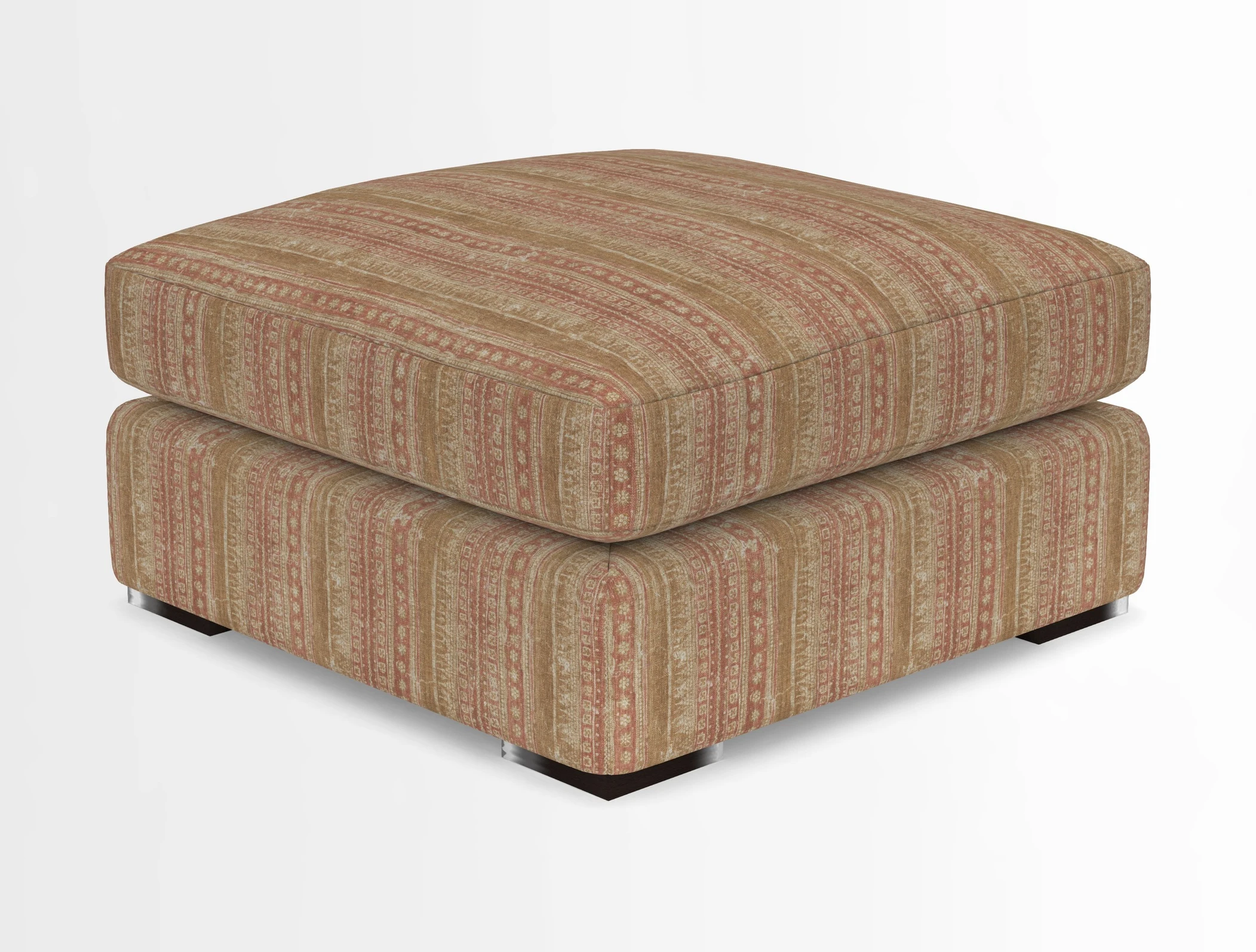 Stockbridge Combi Footstool in Two Tone Plain Biscuit