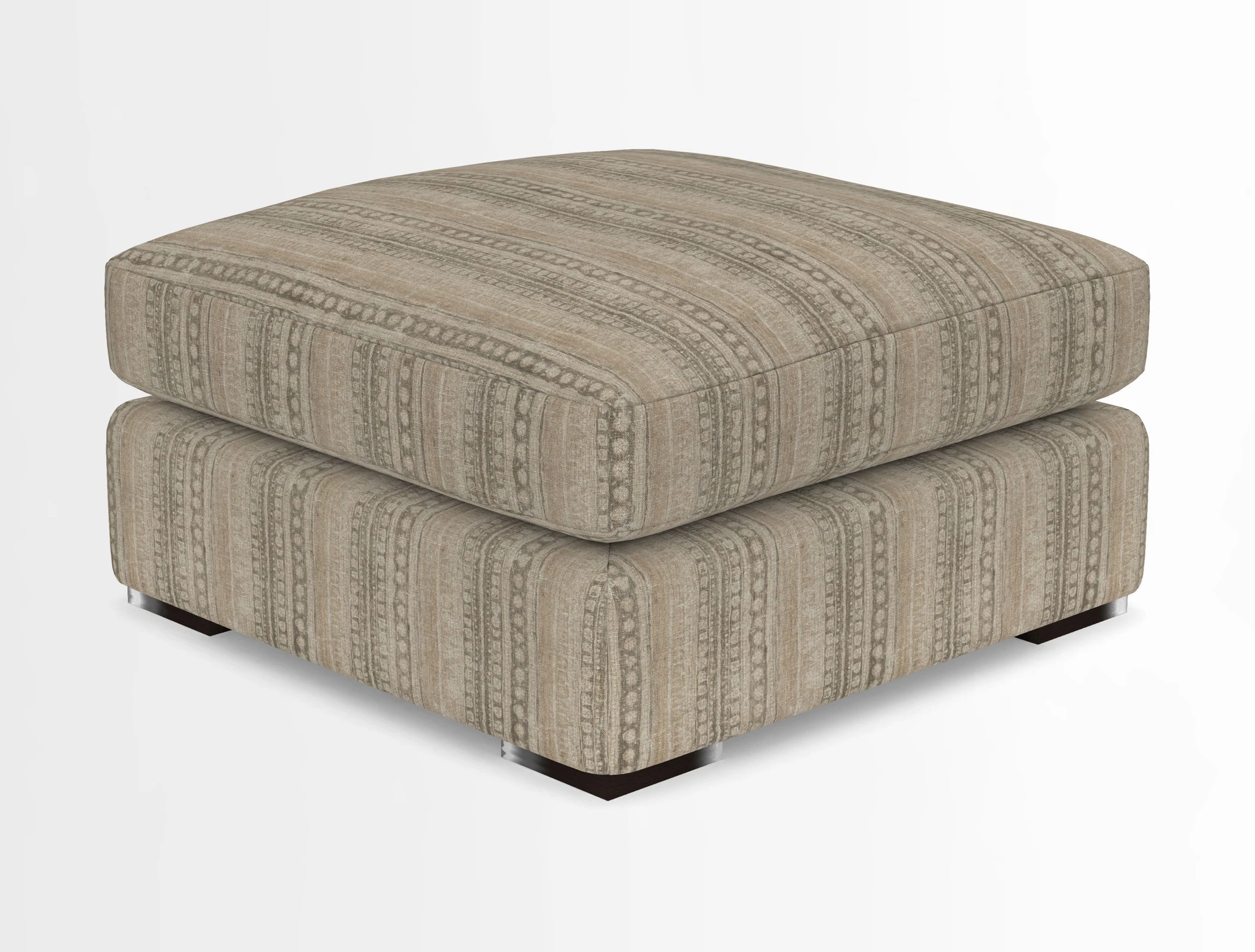 Stockbridge Combi Footstool in Two Tone Plain Biscuit