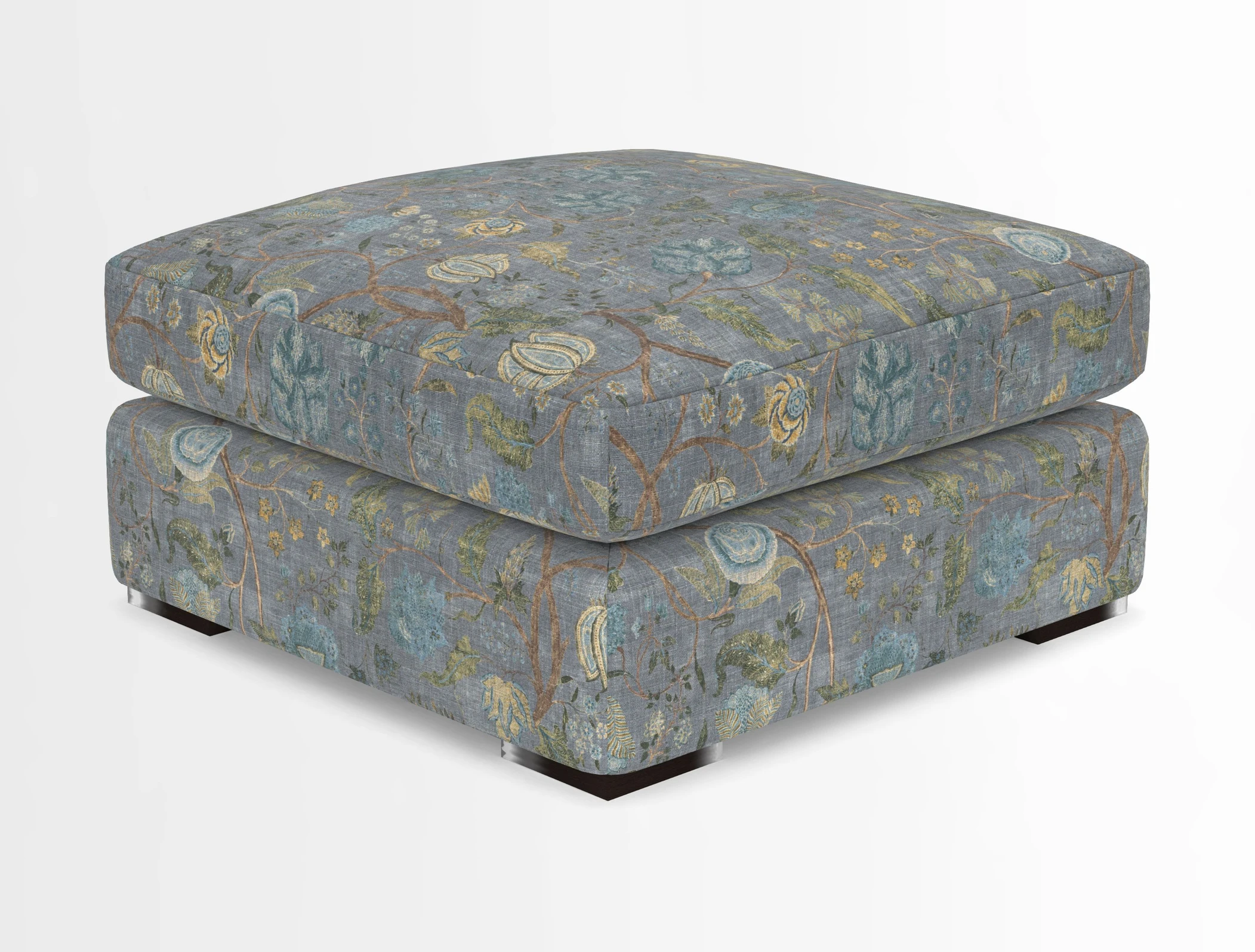 Stockbridge Combi Footstool in Two Tone Plain Biscuit