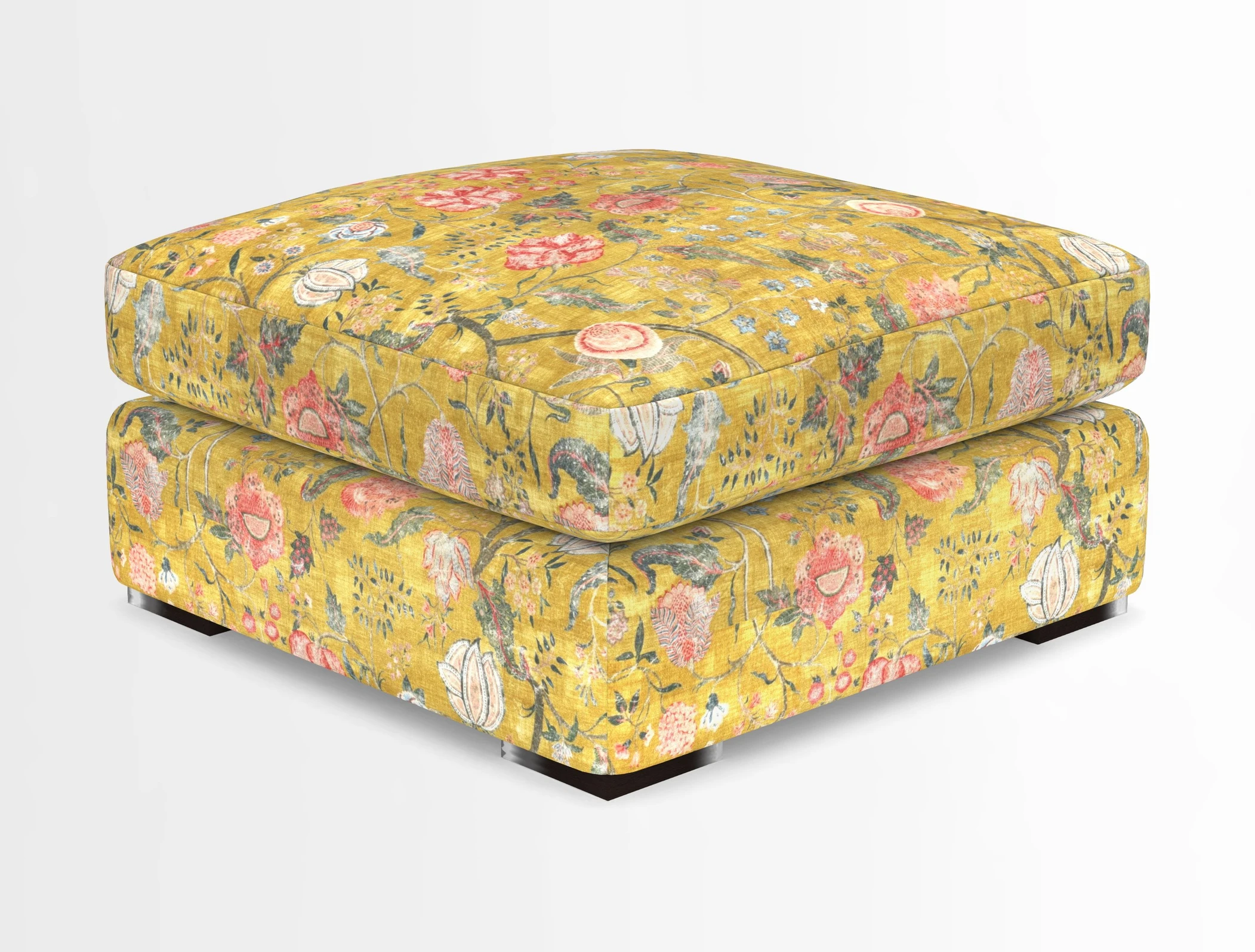 Stockbridge Combi Footstool in Two Tone Plain Biscuit