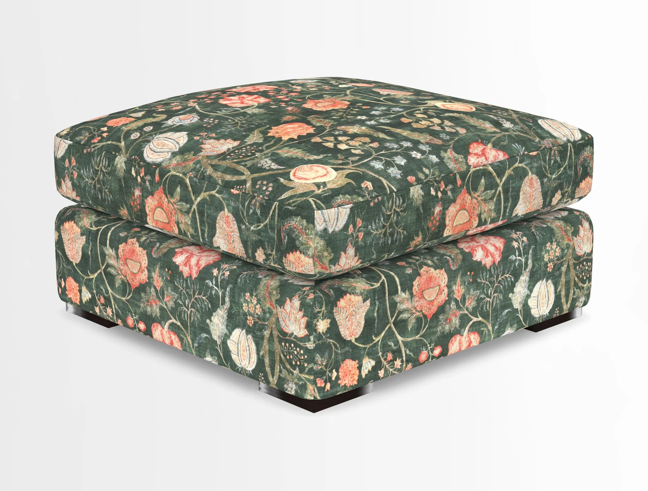 Stockbridge Combi Footstool in Two Tone Plain Biscuit
