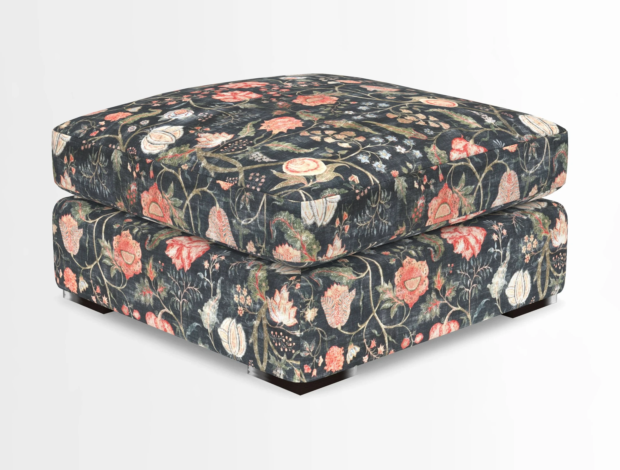 Stockbridge Combi Footstool in Two Tone Plain Biscuit