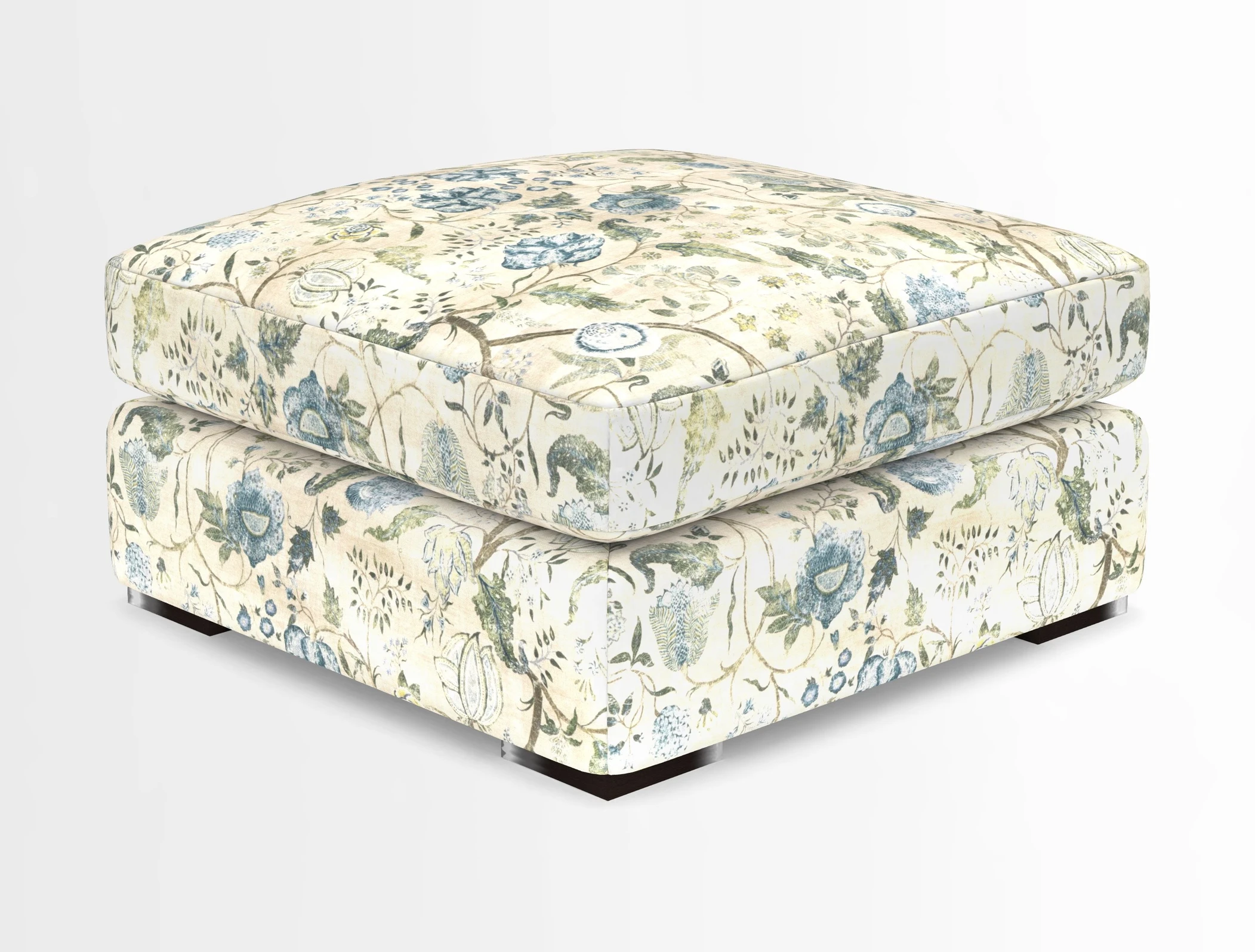 Stockbridge Combi Footstool in Two Tone Plain Biscuit