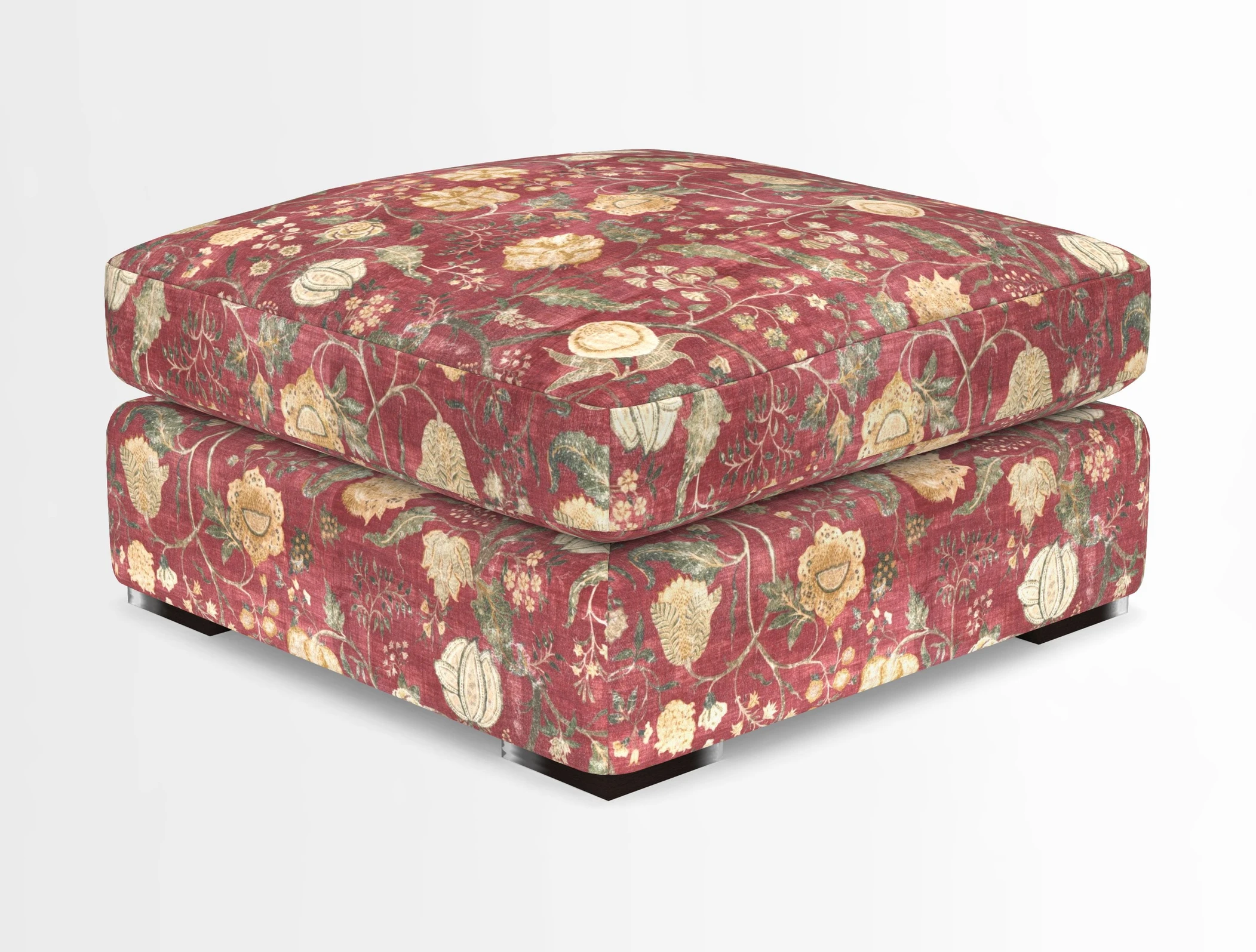 Stockbridge Combi Footstool in Two Tone Plain Biscuit