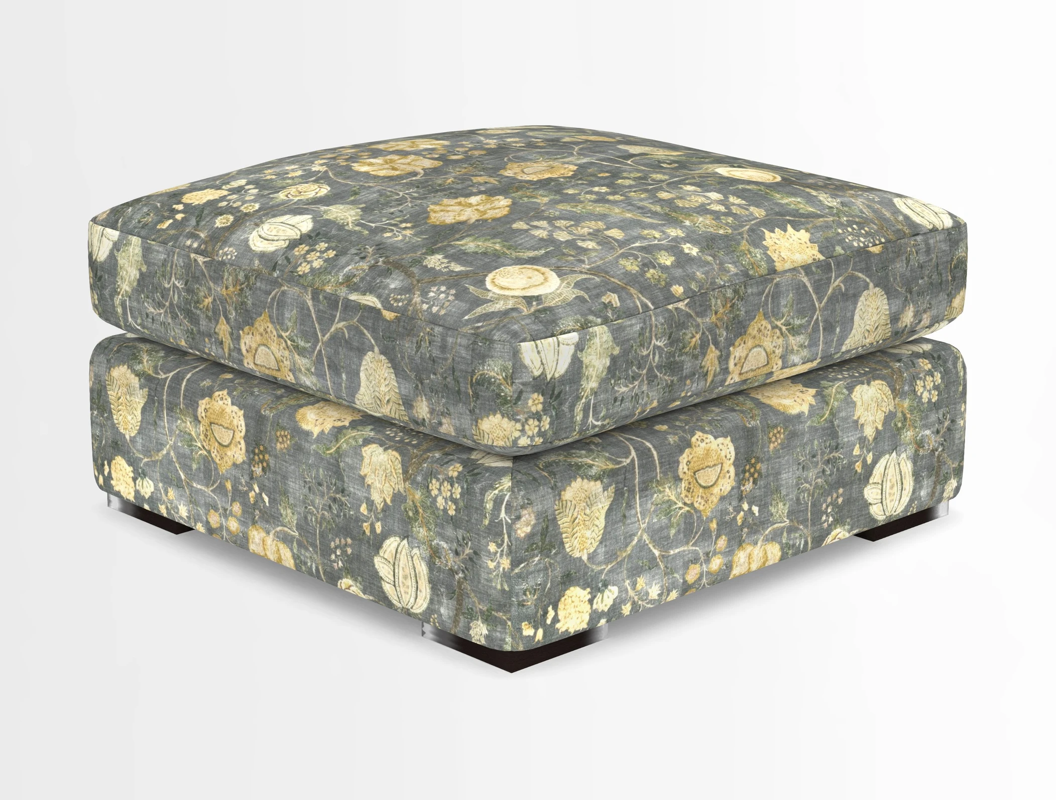 Stockbridge Combi Footstool in Two Tone Plain Biscuit