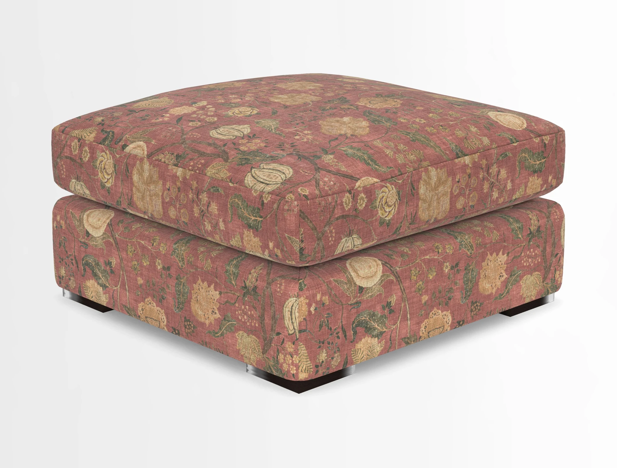 Stockbridge Combi Footstool in Two Tone Plain Biscuit