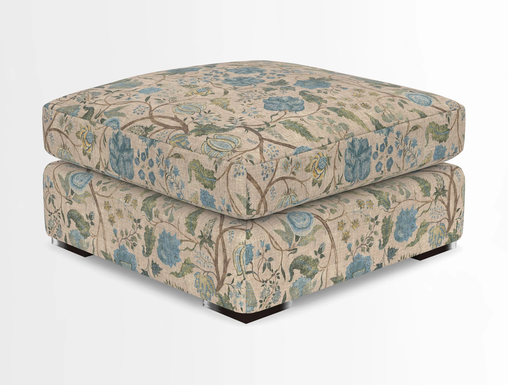 Stockbridge Combi Footstool in Two Tone Plain Biscuit