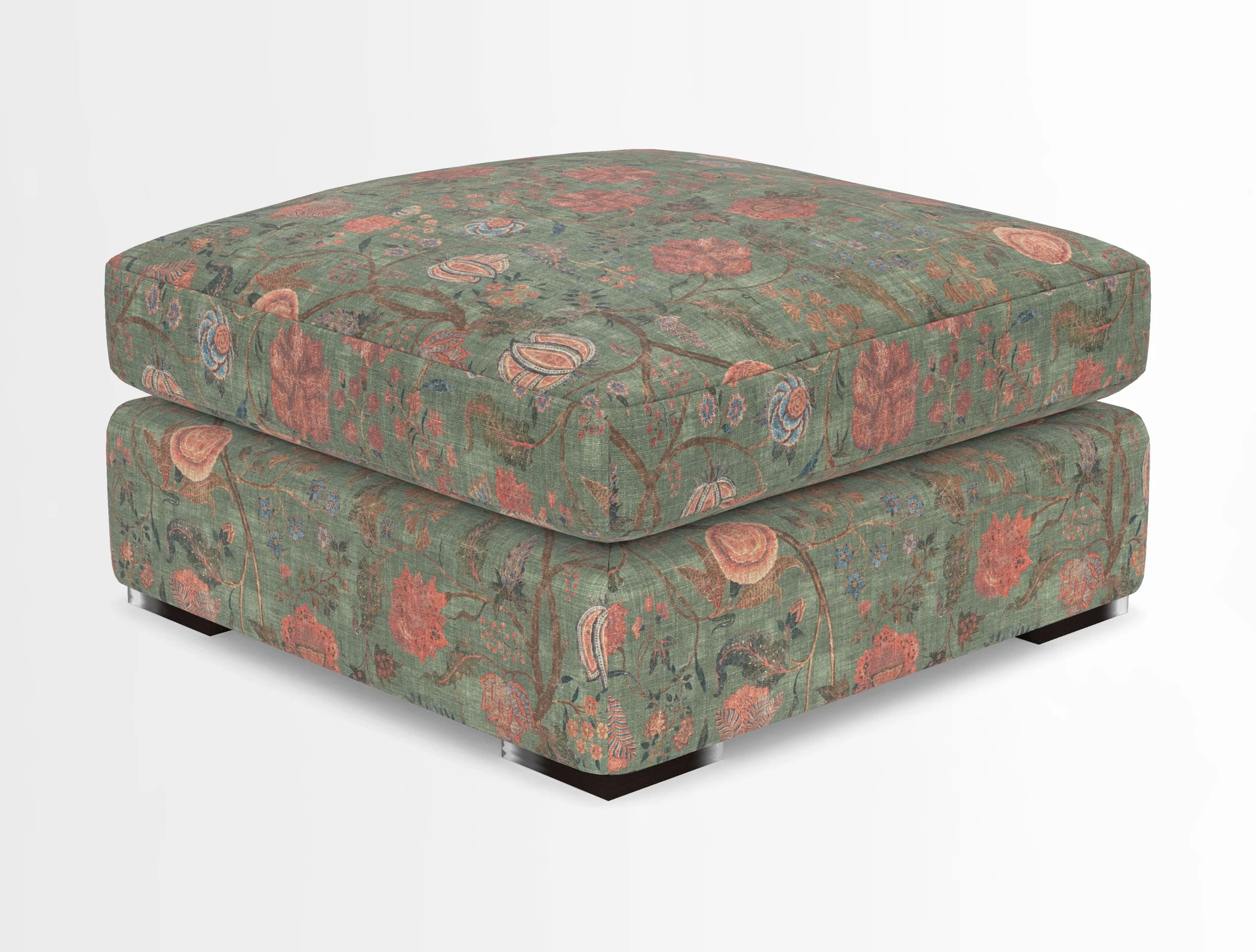 Stockbridge Combi Footstool in Two Tone Plain Biscuit